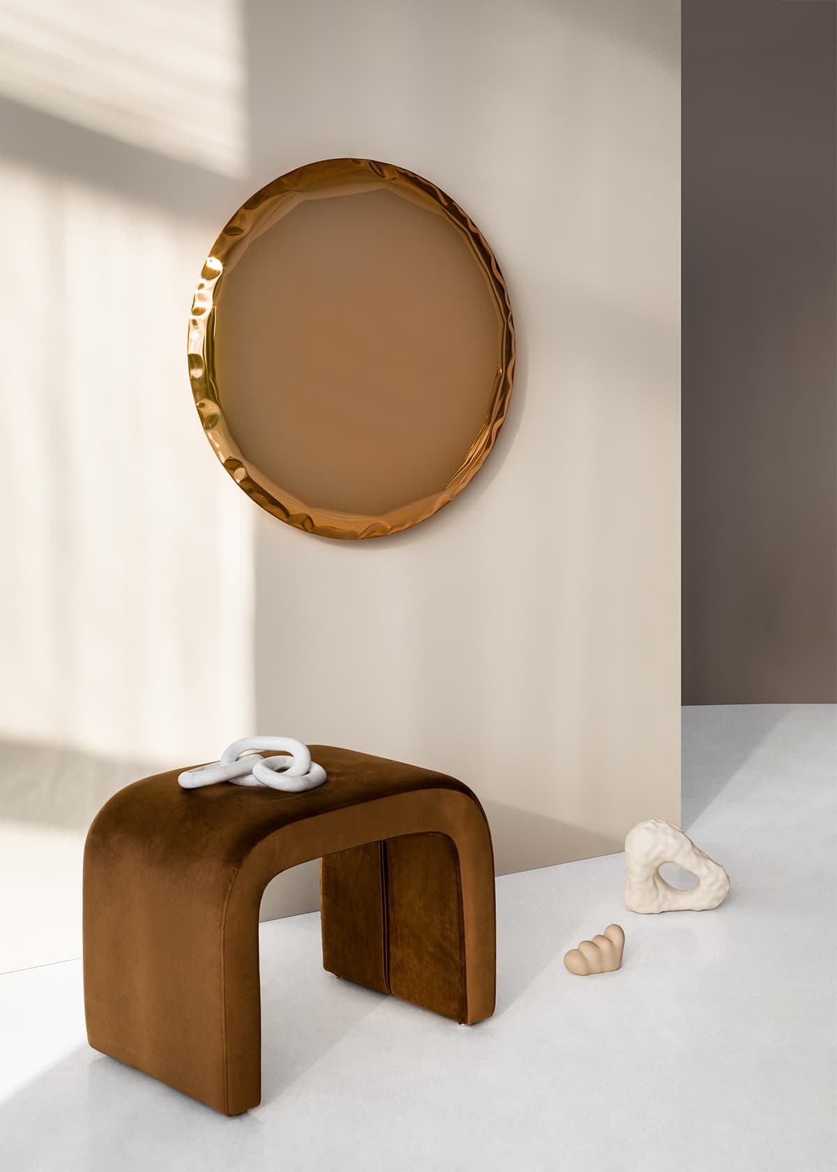 OKO wall mirror, golden, 120 cm, Zieta Studio - 316767
