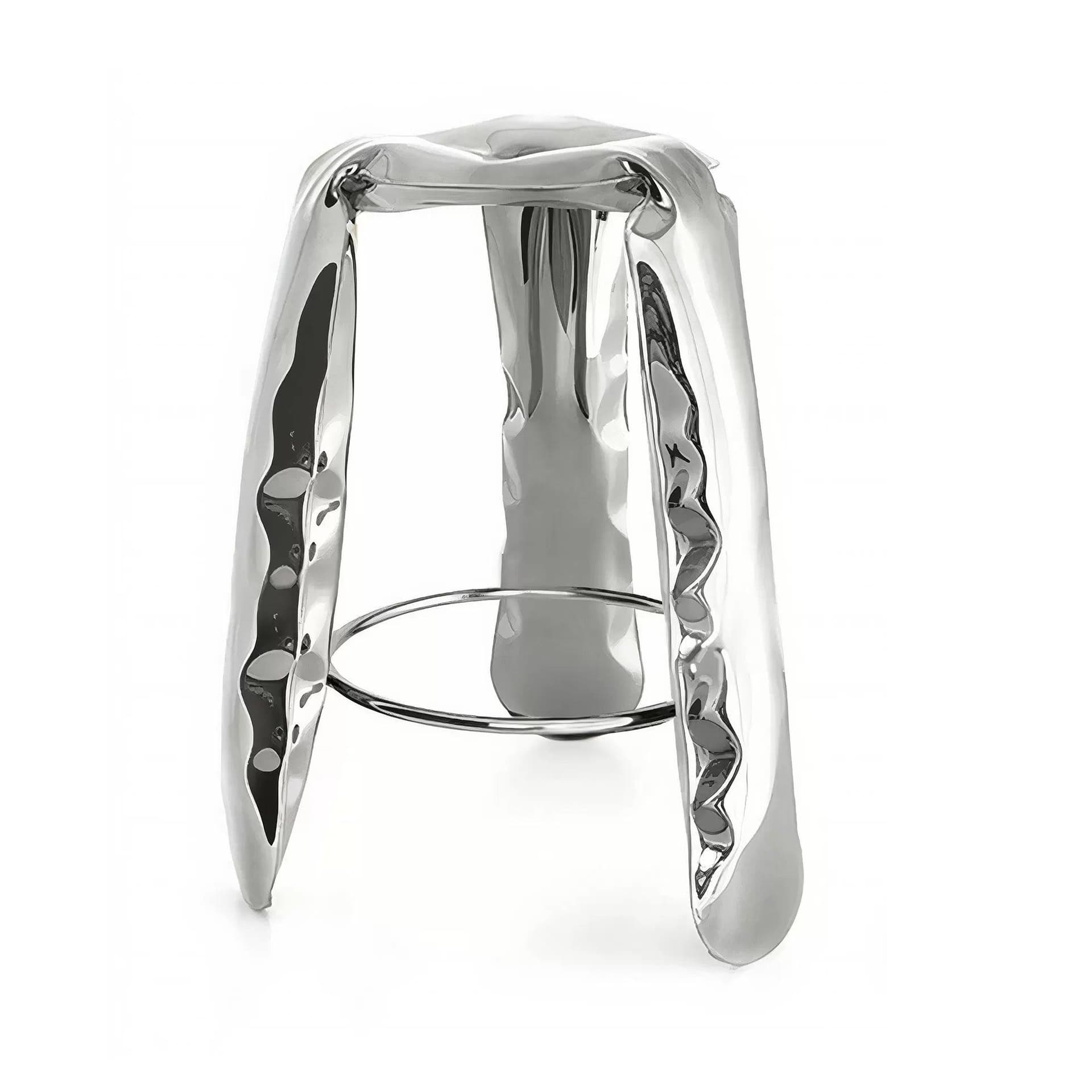 Stołek barowy PLOPP srebrny, Zieta Studio - 123175