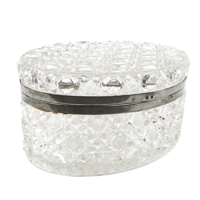 Bomboniera Art Deco, szkło, HSG Ząbkowice, Polska, lata 30. - WYMIARY