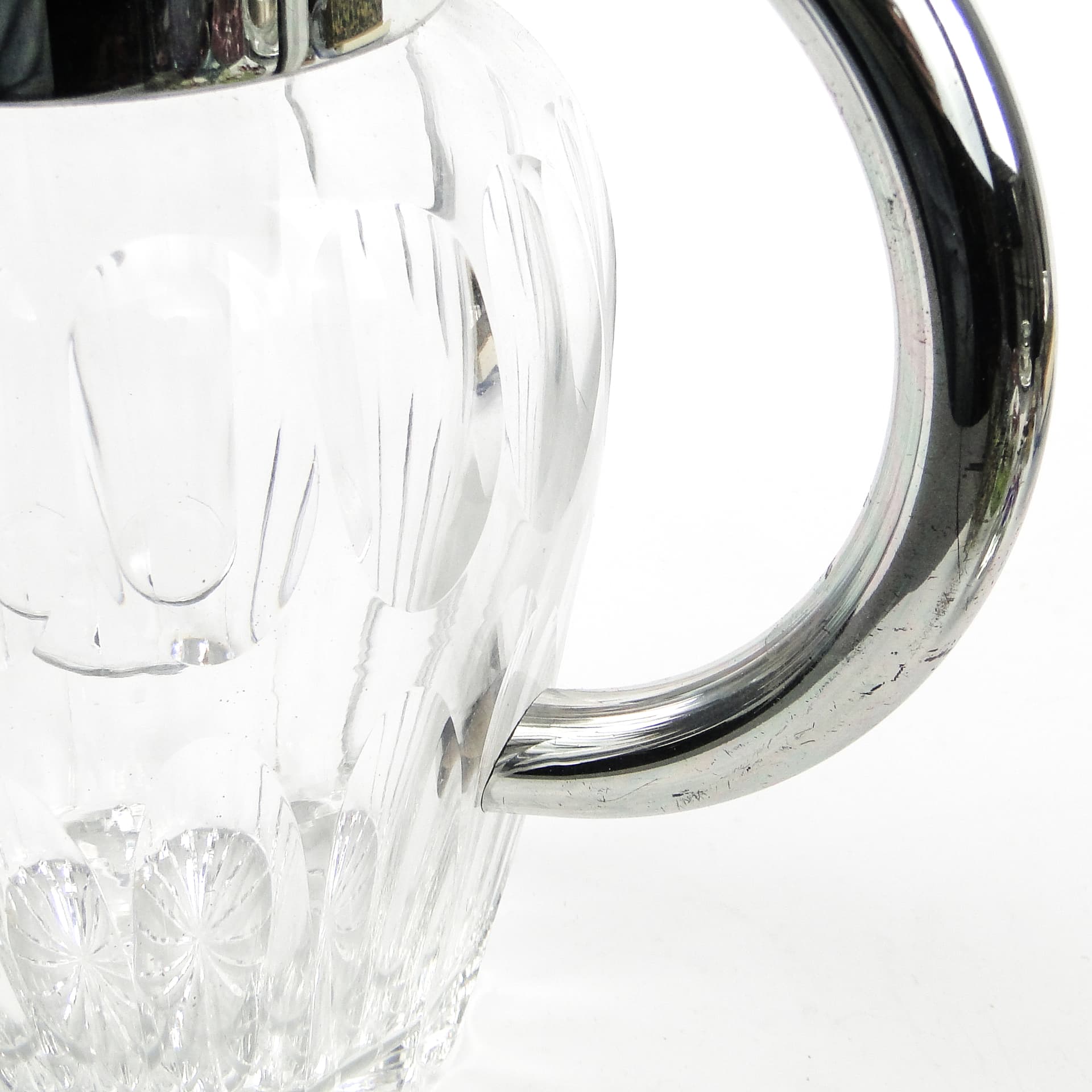 Dzban na wino Art Deco, szkło transparentne, Niemcy, lata 20. - 110426