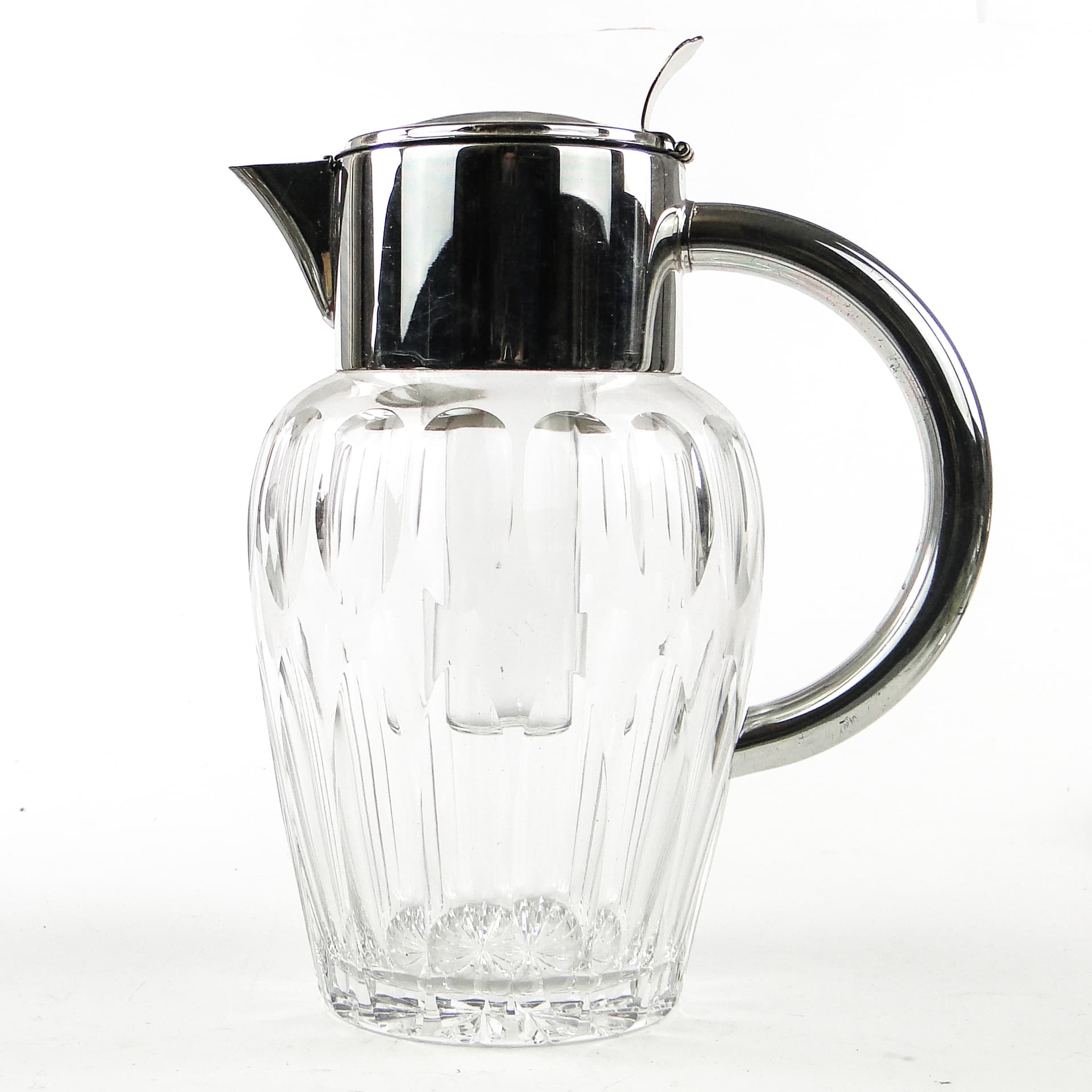 Dzban na wino Art Deco, szkło transparentne, Niemcy, lata 20. - 110423