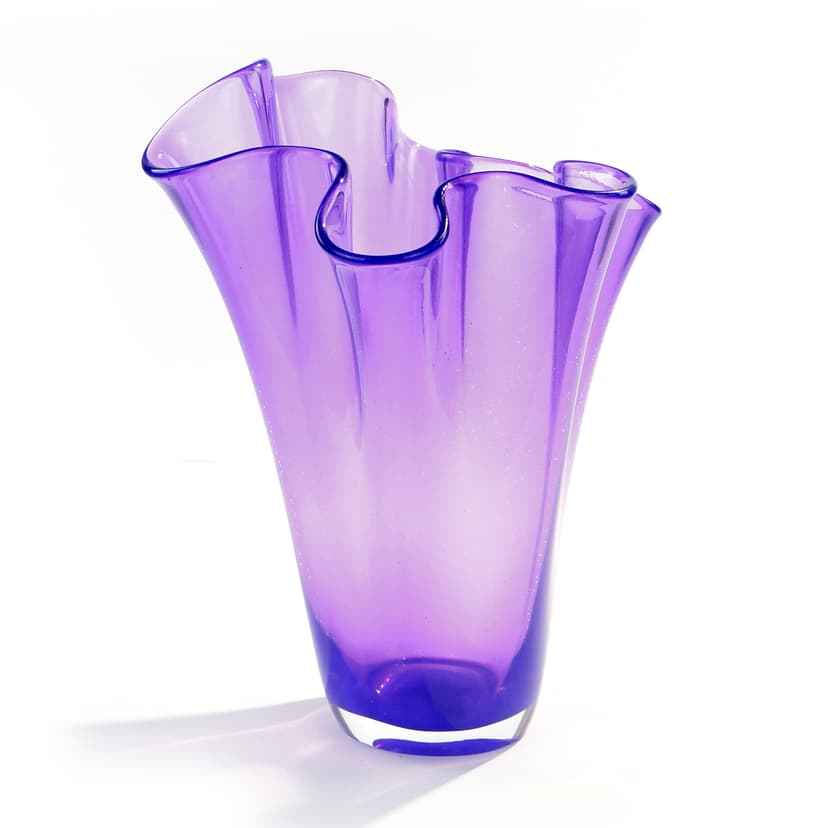Wazon Chusta, fiolet, szkło, Polska, lata 80.