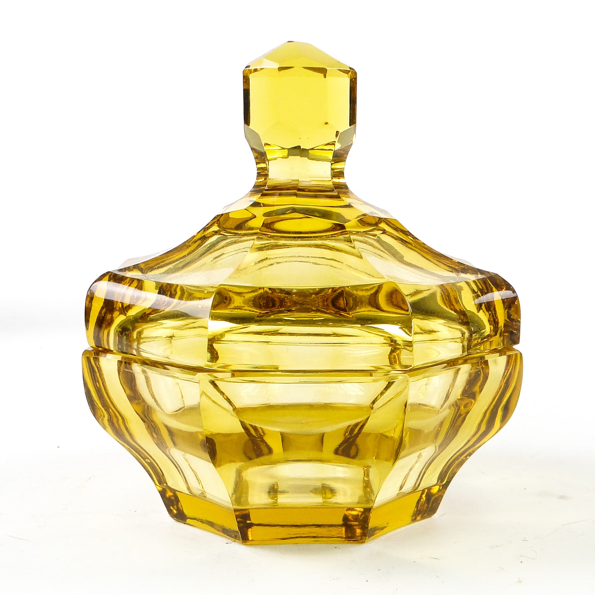 Art Deco bonbonniere, crystal, Moser, Czechoslovakia, 1930s. - 110522