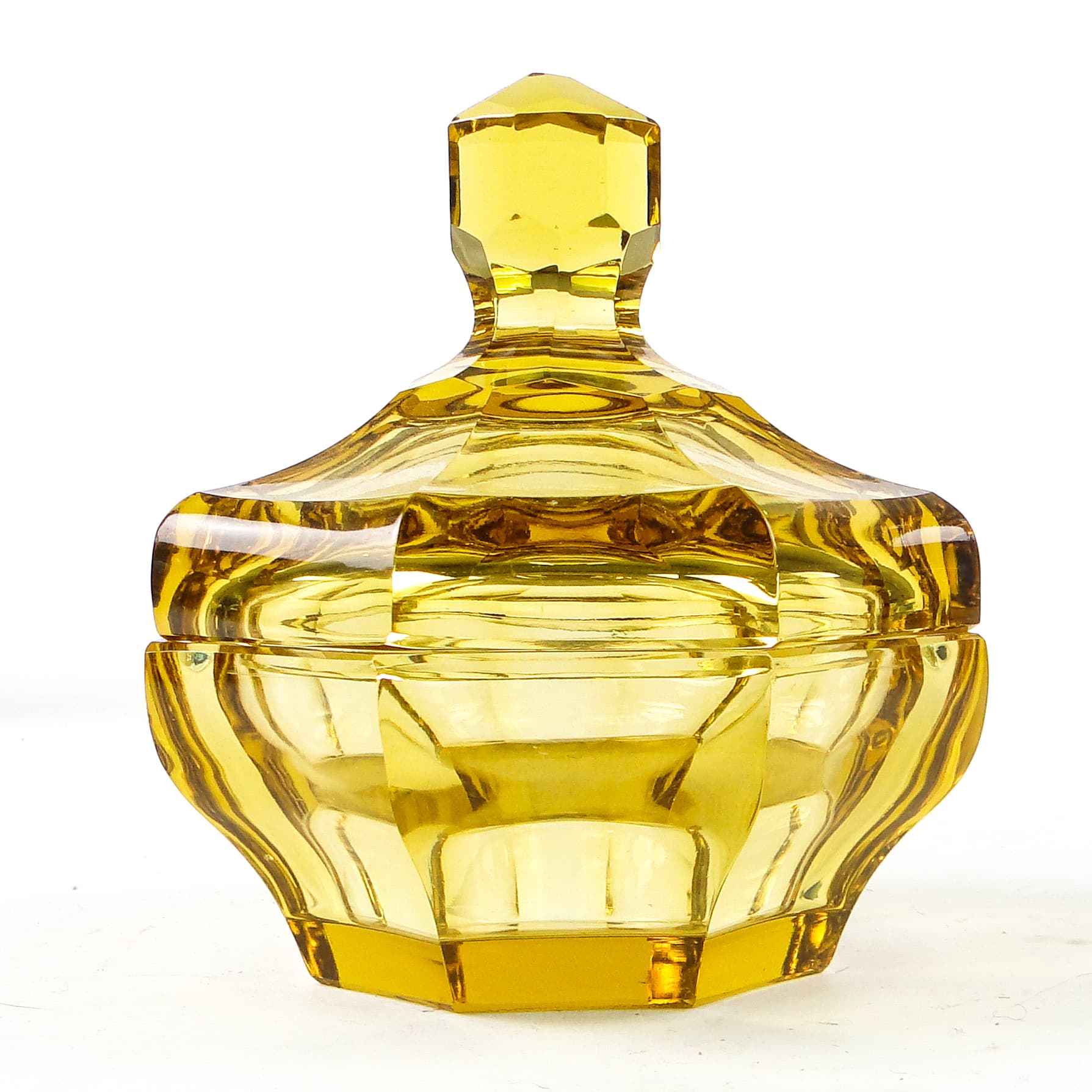 Art Deco bonbonniere, crystal, Moser, Czechoslovakia, 1930s. - 110520