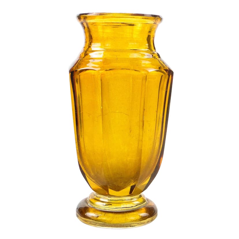 Wazon Art Deco, kryształ, Moser, Czechosłowacja, lata 30.