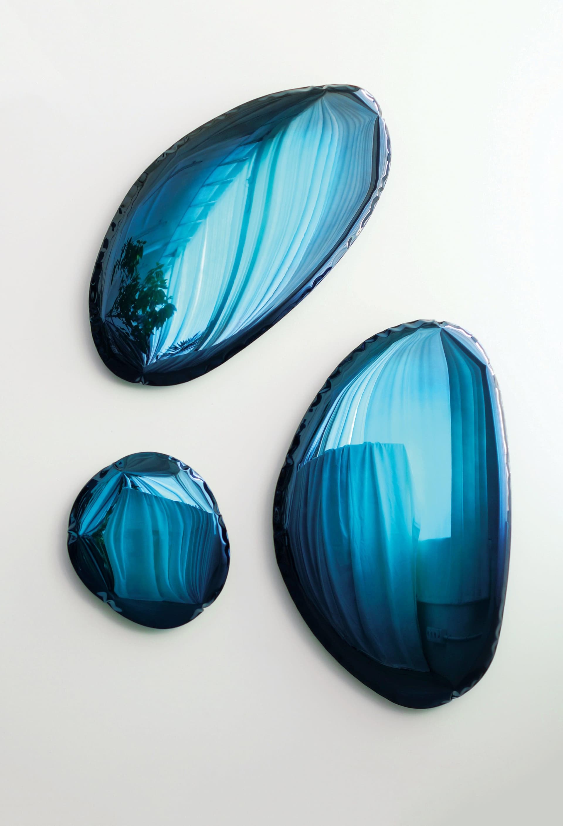 TAFLA O wall mirror blue O3, Zieta Studio - 118642