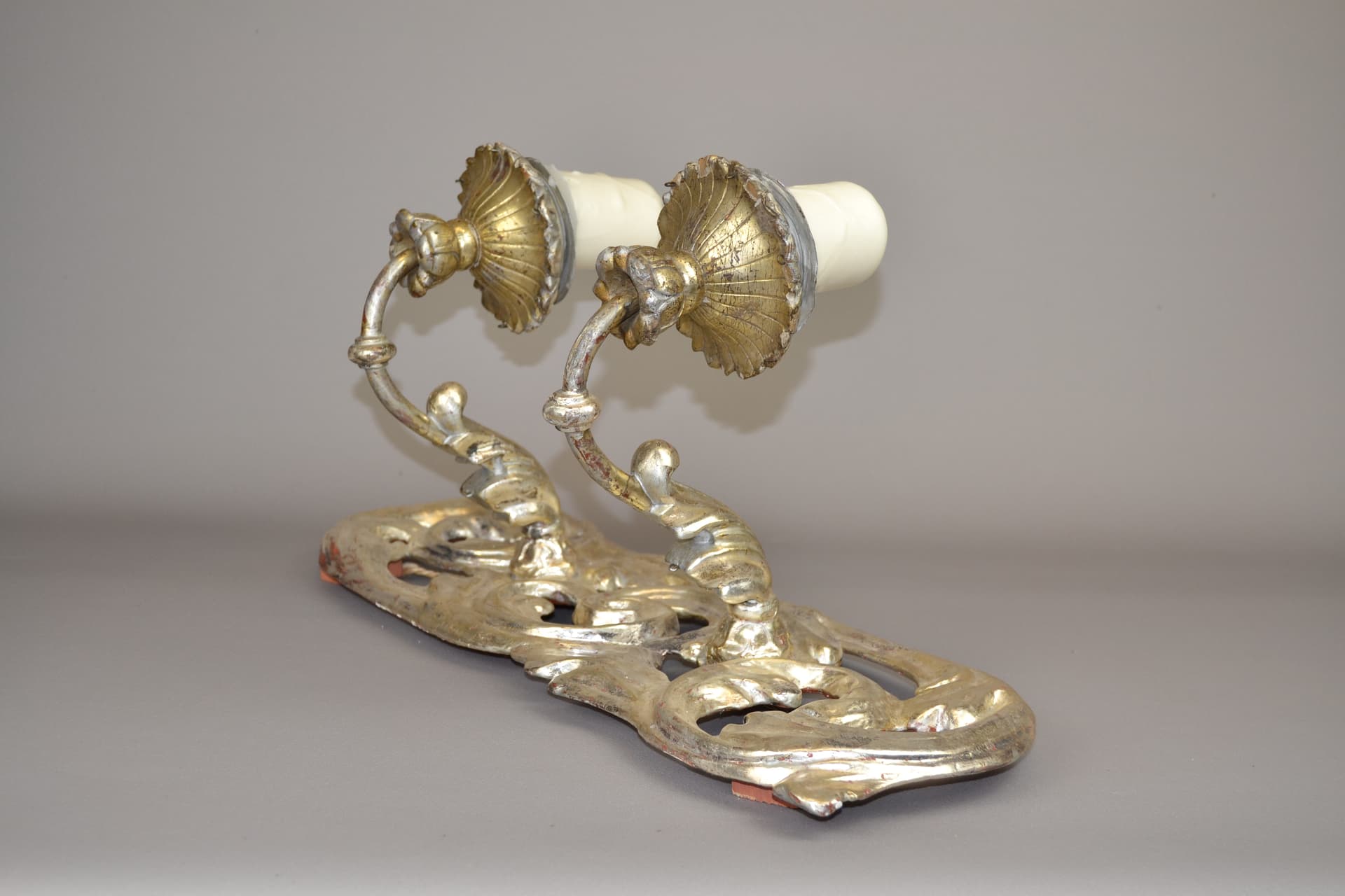 Kinkiet barokowy, srebro, drewno, Europa Zachodnia, XVIII w. - 930