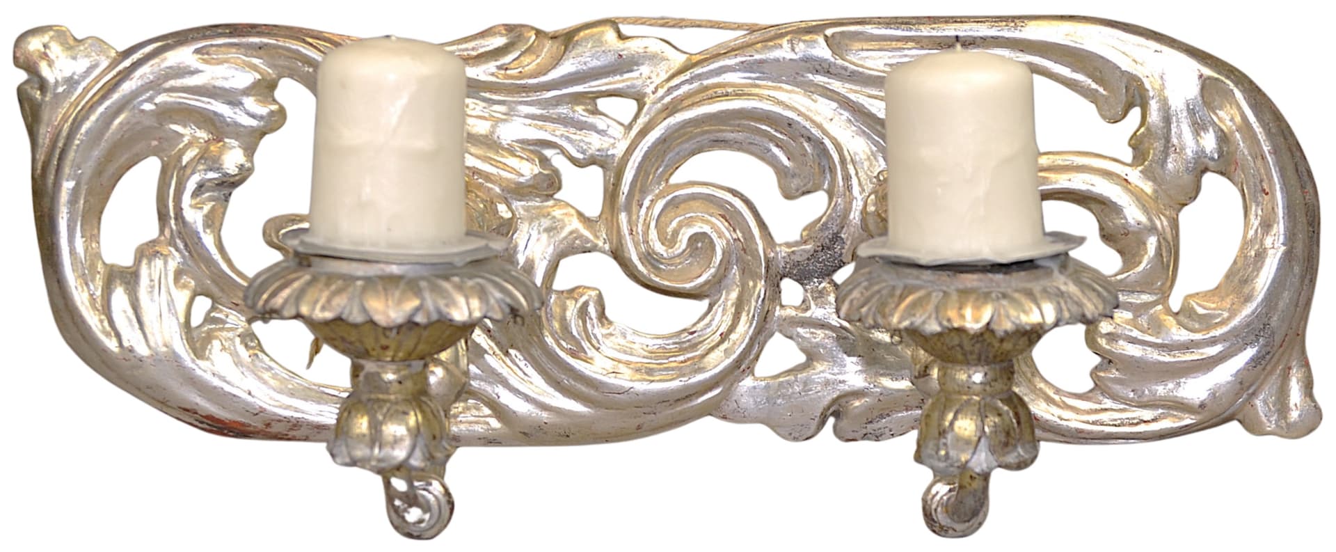 Kinkiet barokowy, srebro, drewno, Europa Zachodnia, XVIII w.