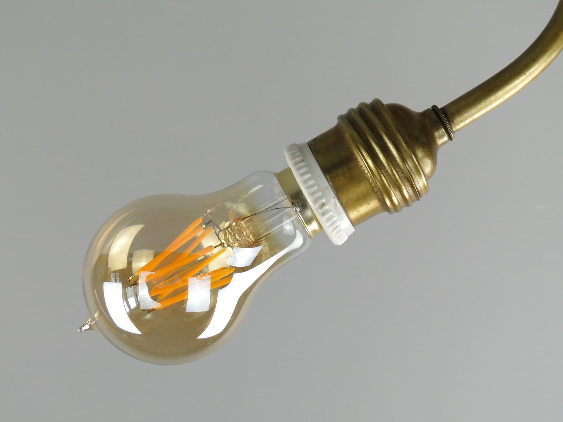 Lampa sufitowa Art Deco, mosiądz złoty, Polska, początek XX w. - 7953