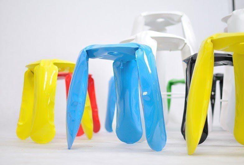 Stołek PLOPP aluminium, żółty, 50 cm Zieta Studio - 118533