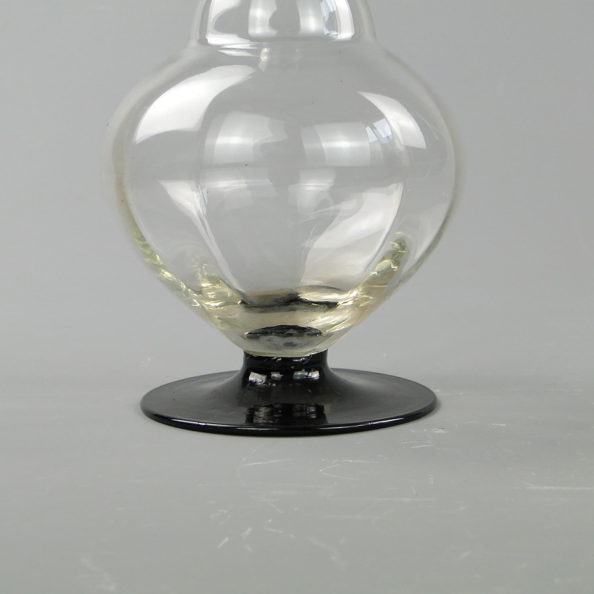 Karafka Art Deco, szkło transparentne, Polska, lata 30. - 7969