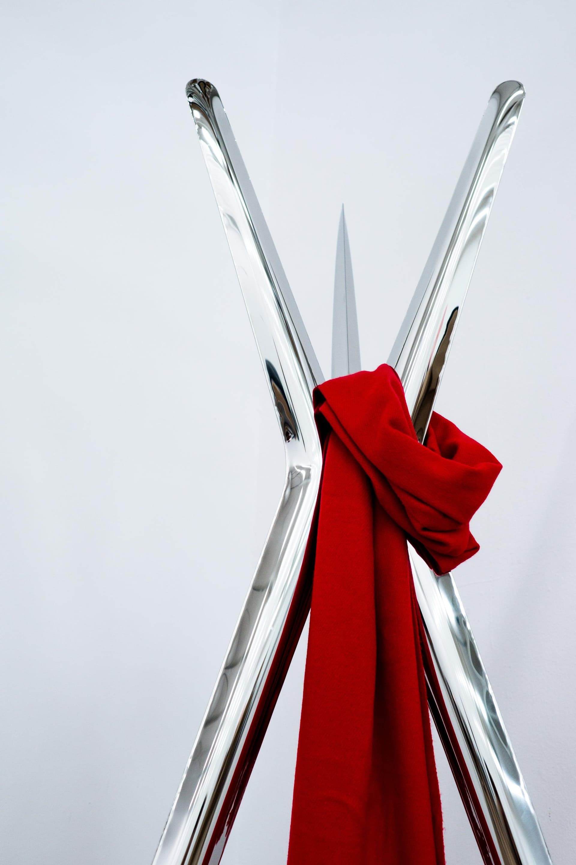 Wieszak stojący SNOPEK stalowy, srebrny, Zieta Studio - 118026