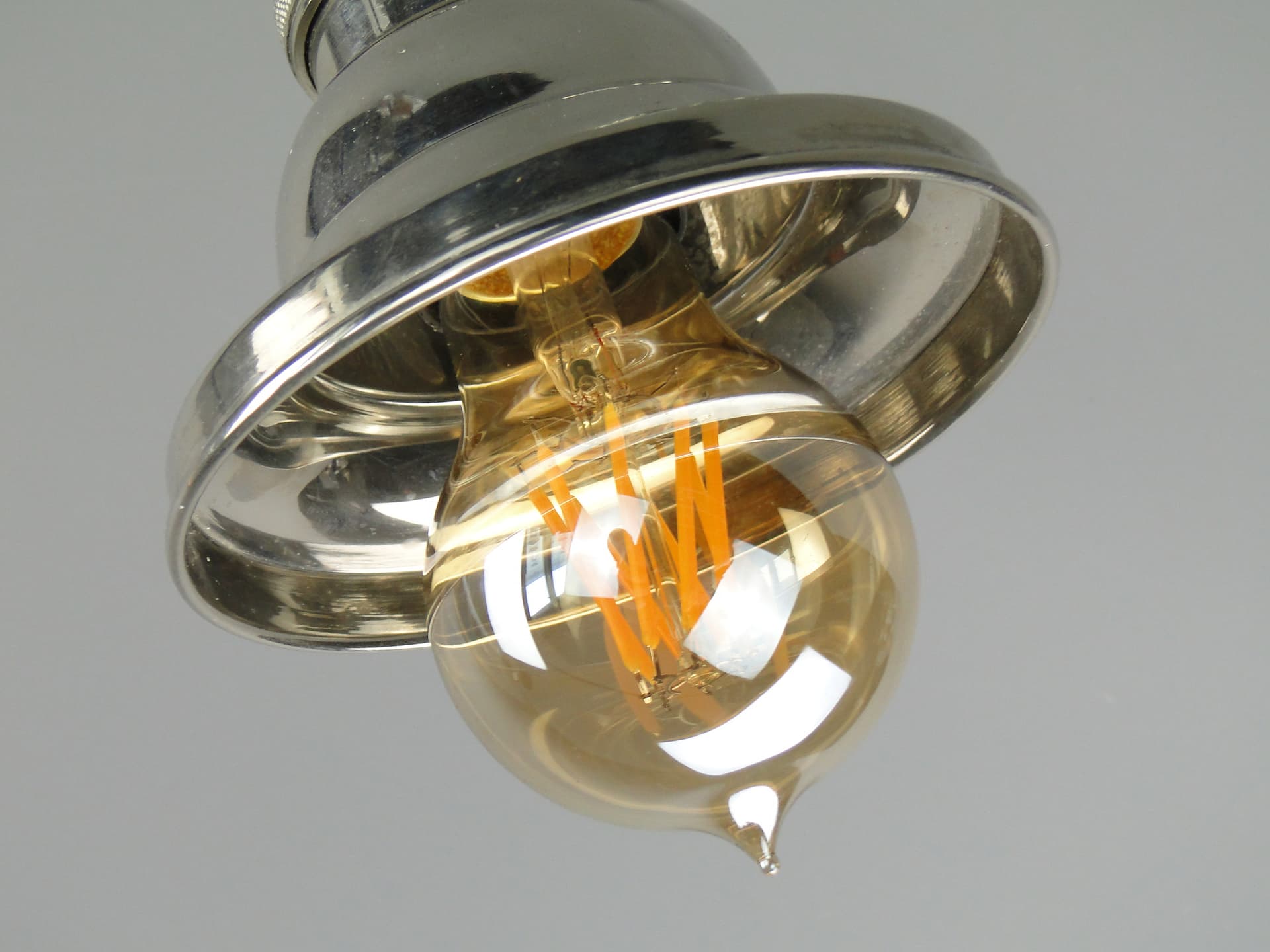 Kinkiet Art déco, srebrny, mosiądz, Anglia, lata 30. - 7994