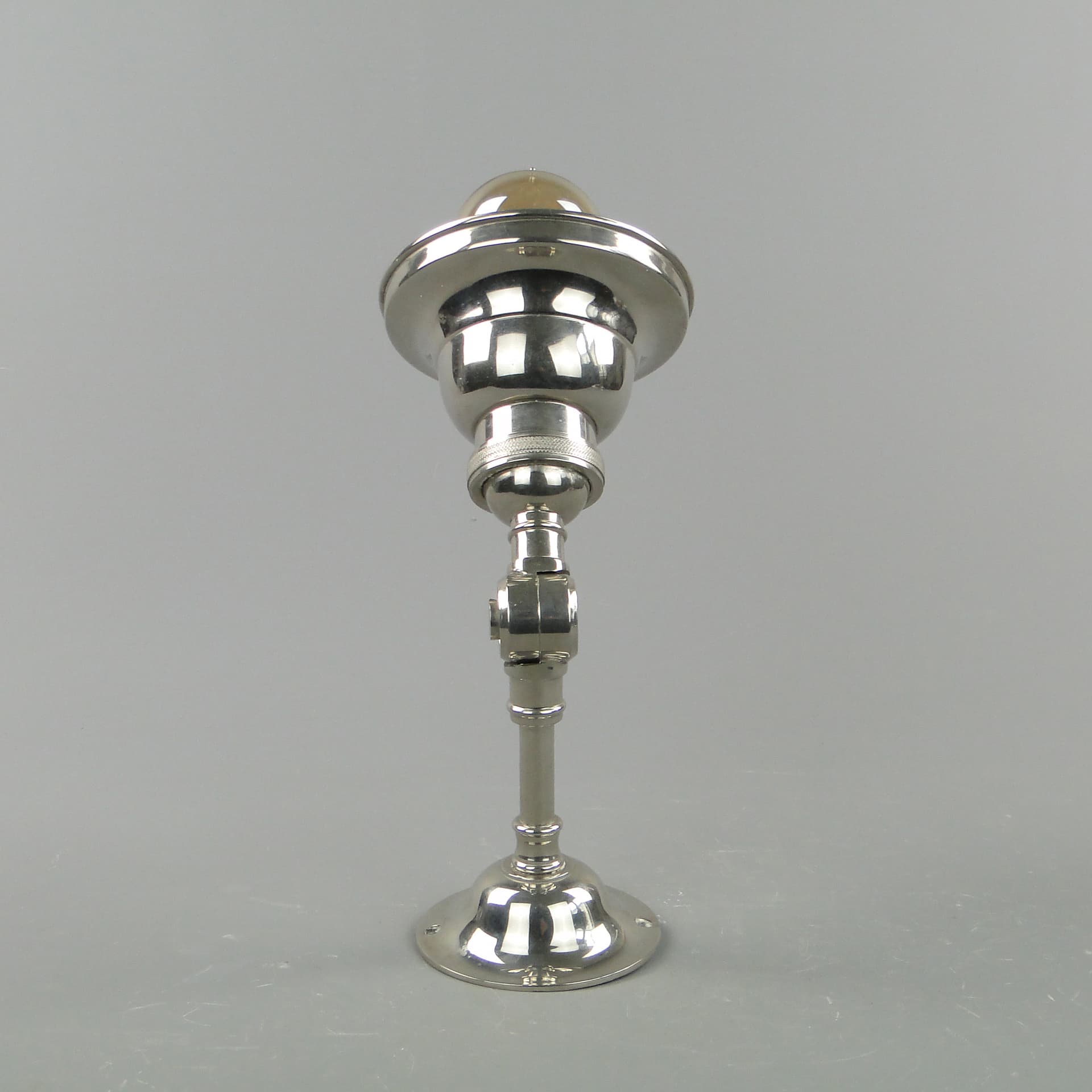 Kinkiet Art déco, srebrny, mosiądz, Anglia, lata 30. - 7987