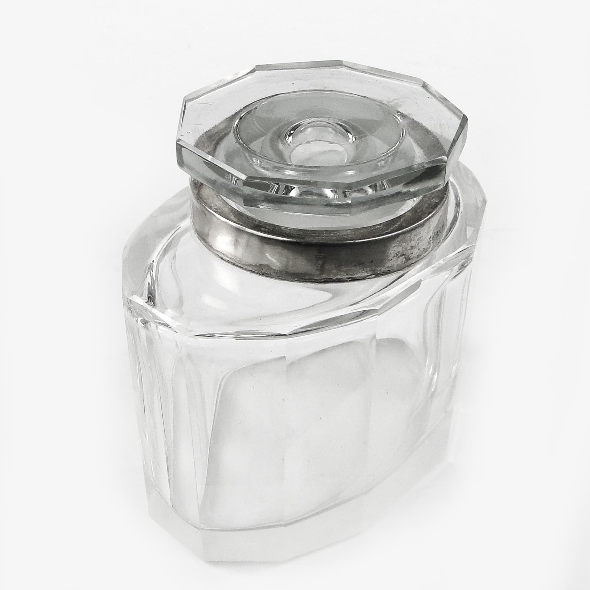 Lidded vessel, Modernism, crystal, silver, Germany, 19th c. - 111236