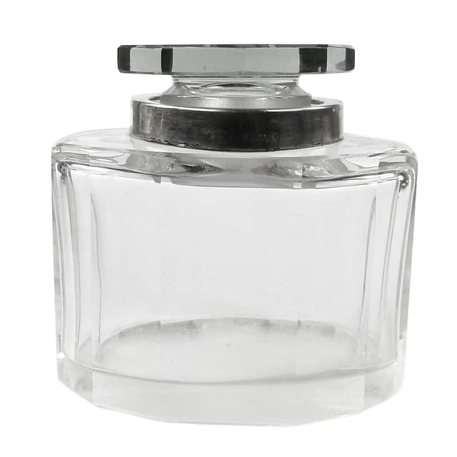 Lidded vessel, Modernism, crystal, silver, Germany, 19th c. - DIMENSION