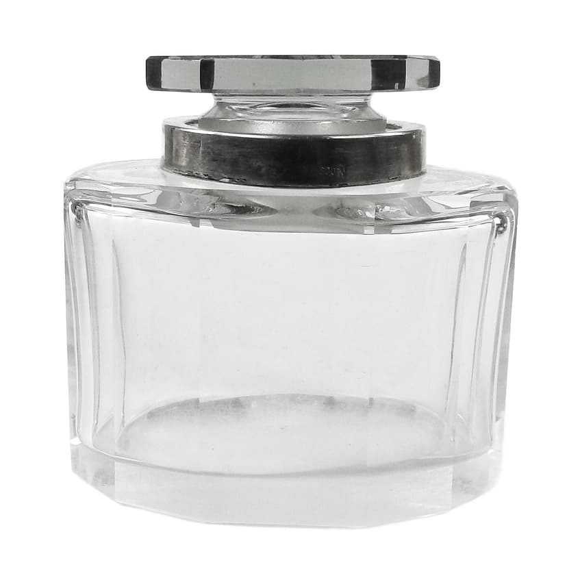 Lidded vessel, Modernism, crystal, silver, Germany, 19th c.