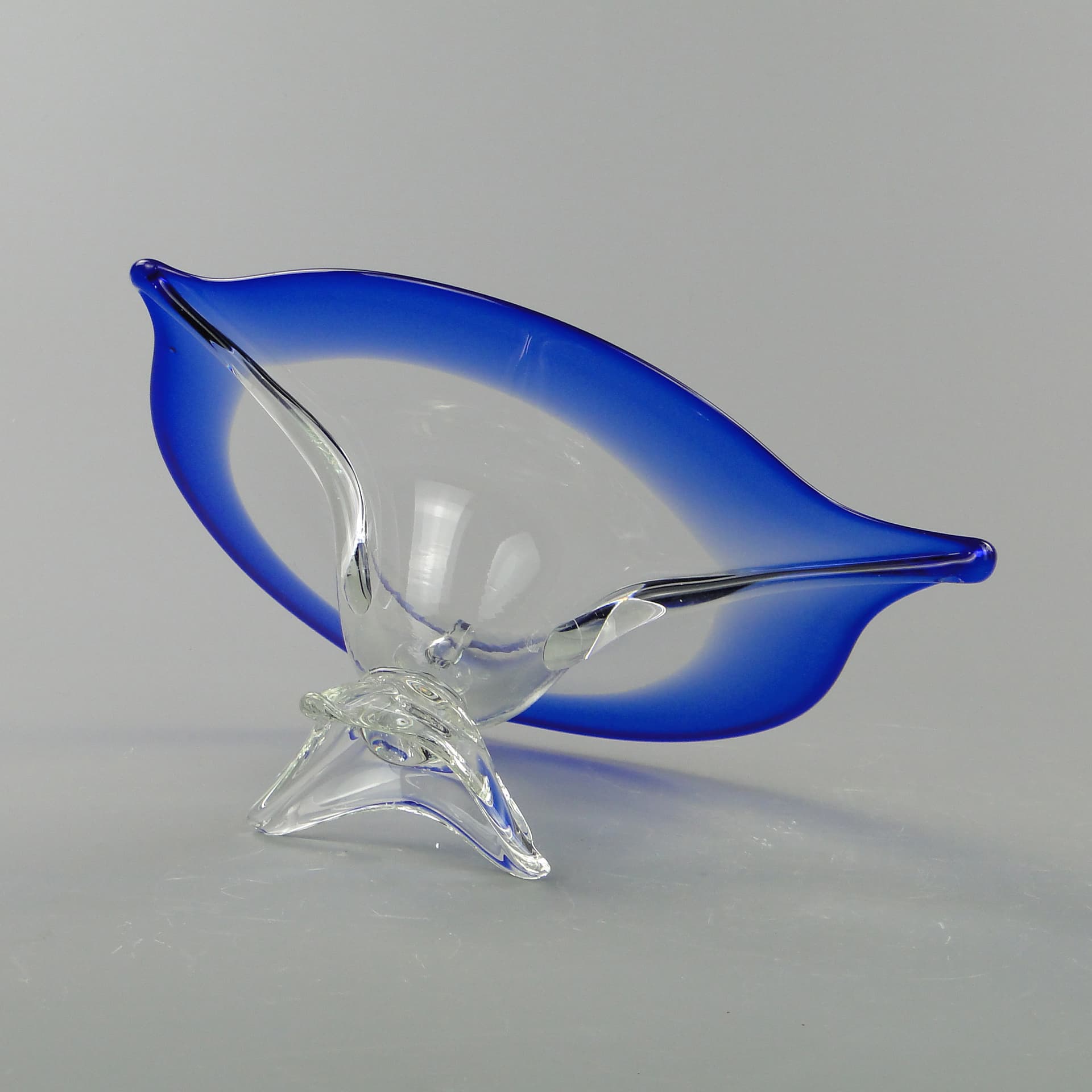 Patera, szkło transparent, proj. J. Hospodka, Czechy, lata 60. - 8006