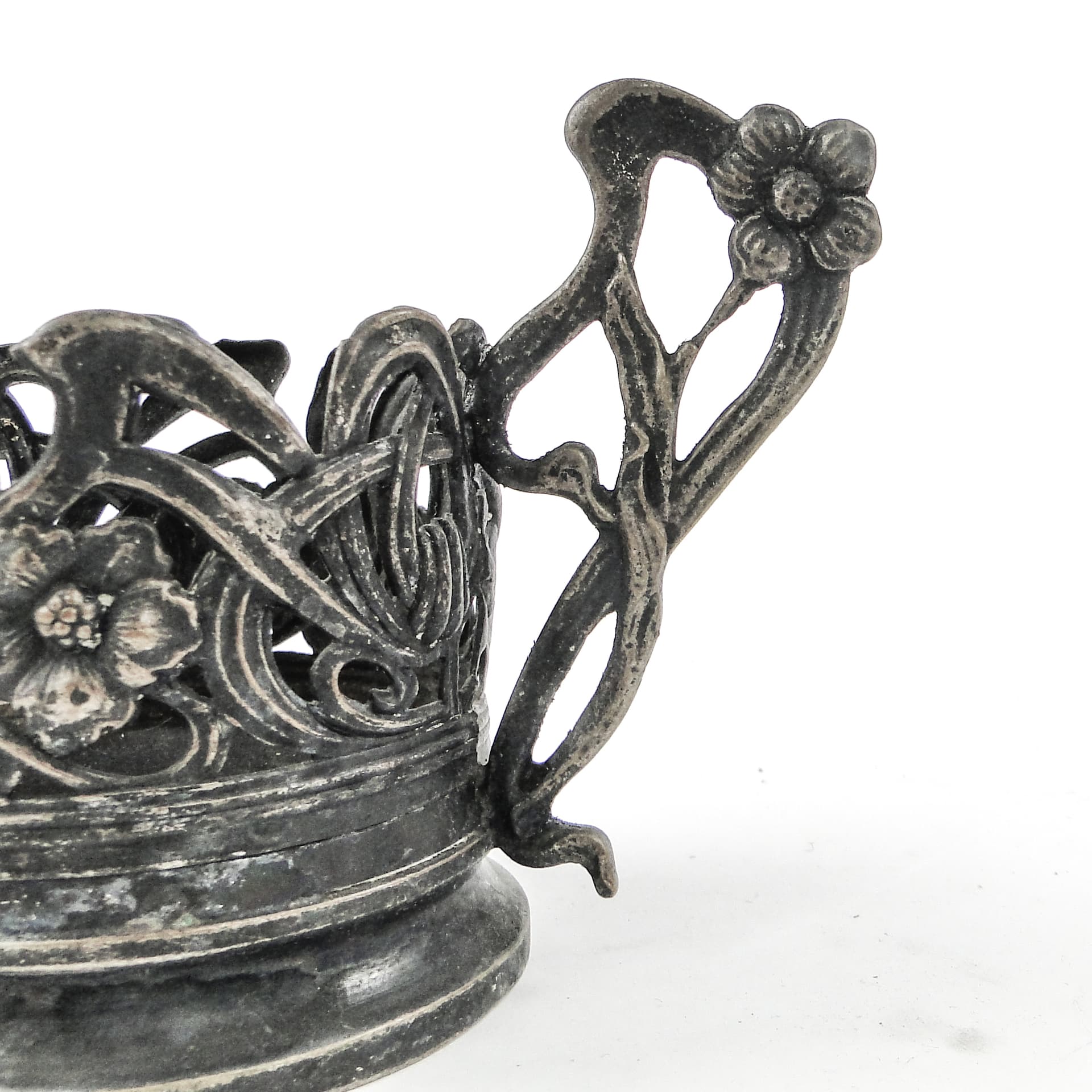 Tea glass holder, Art Nouveau, silver-plated brass, Poland, early 20th c. - 111365