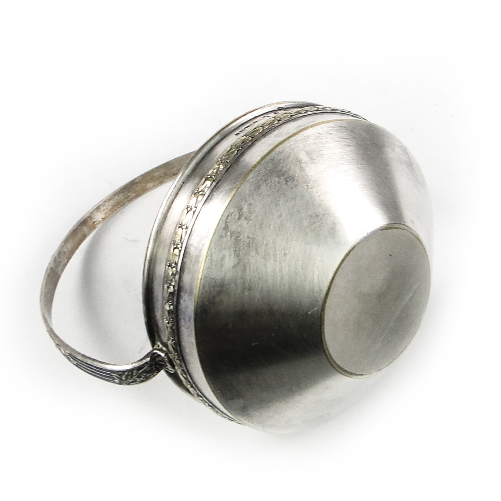 Cukiernica koszyczkowa Eklektyzm, mosiądz srebrzony, kryształ, Polska, lata 30. - 111381