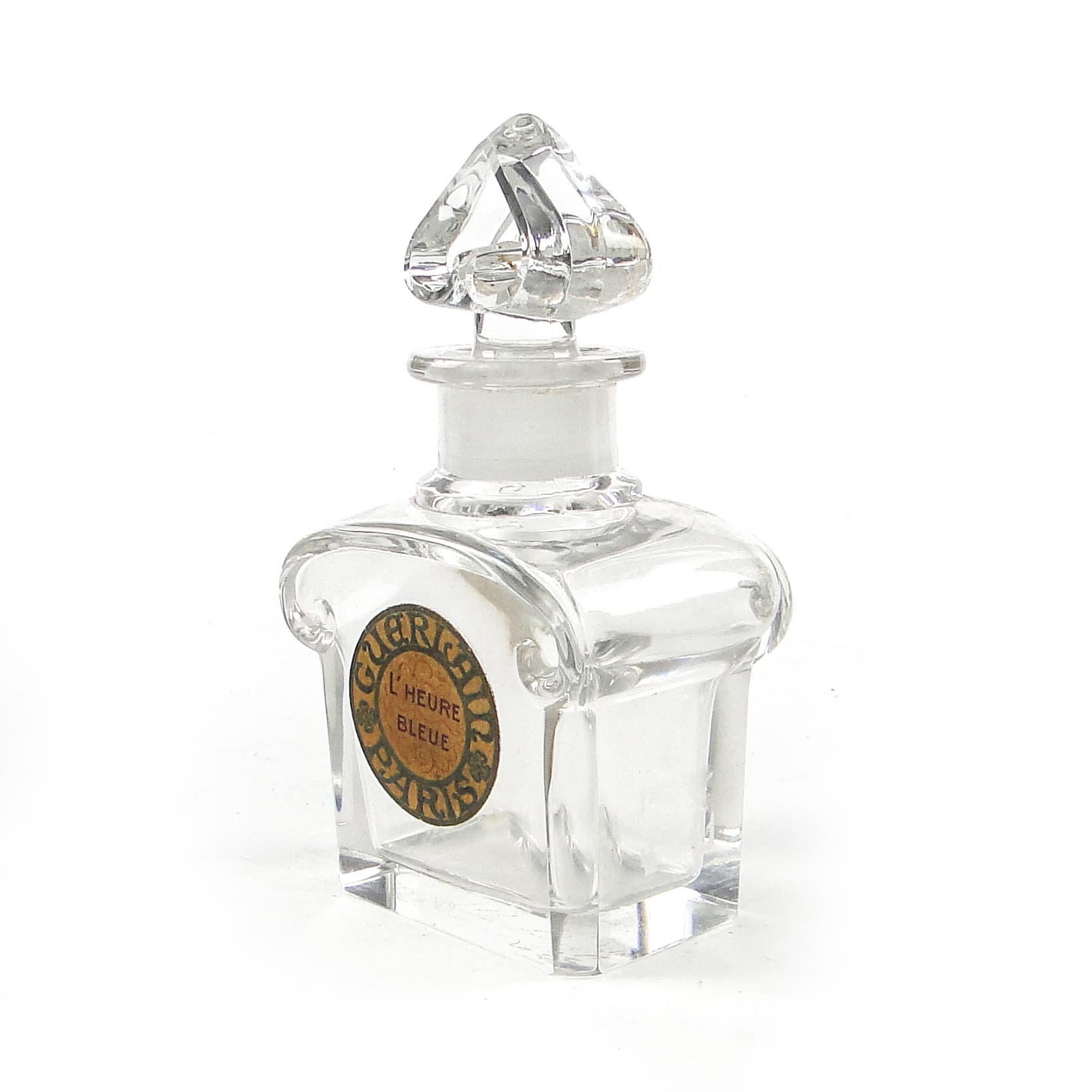 Art Nouveau perfume bottle, pressed glass, France, 1950s. - 111397