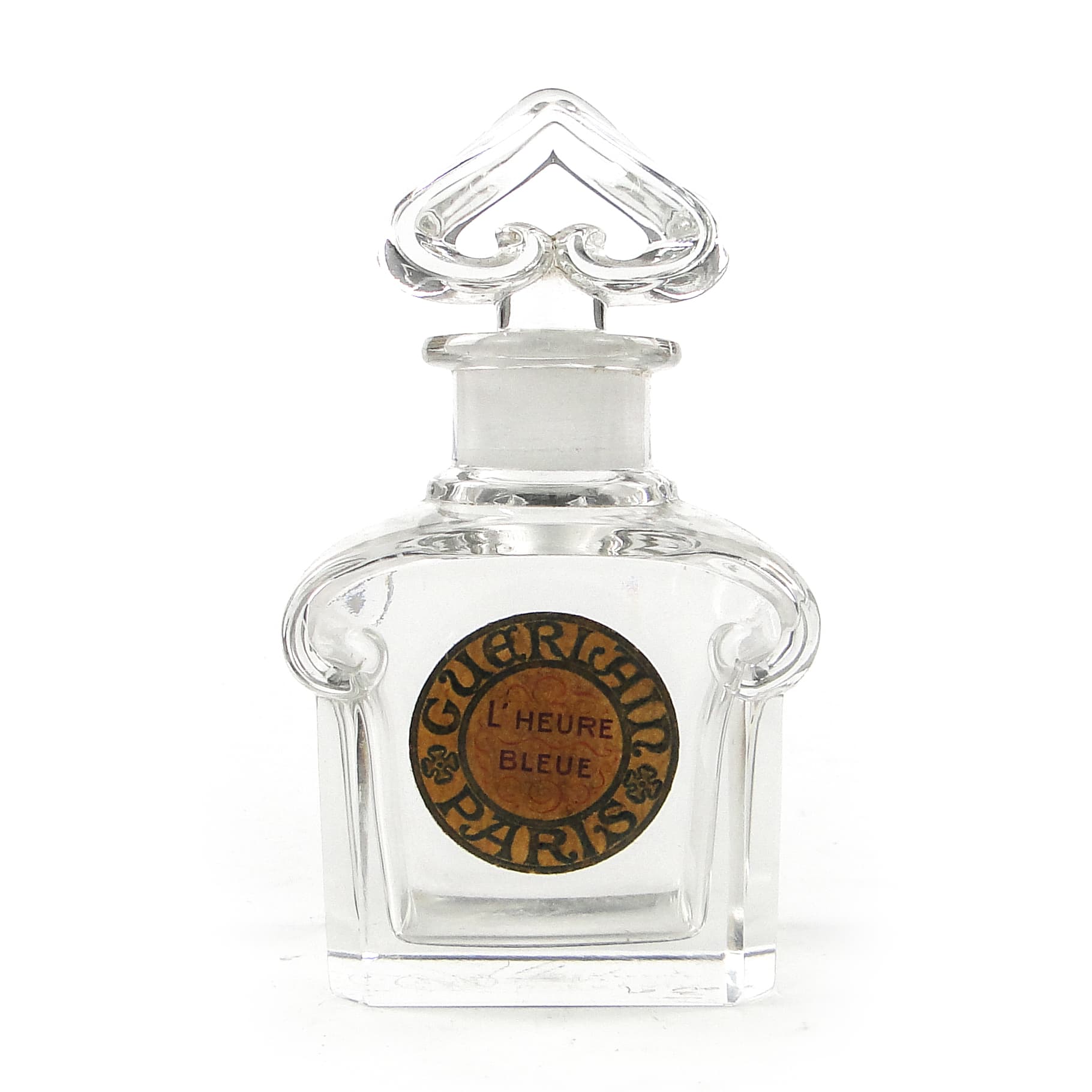 Art Nouveau perfume bottle, pressed glass, France, 1950s. - 111394