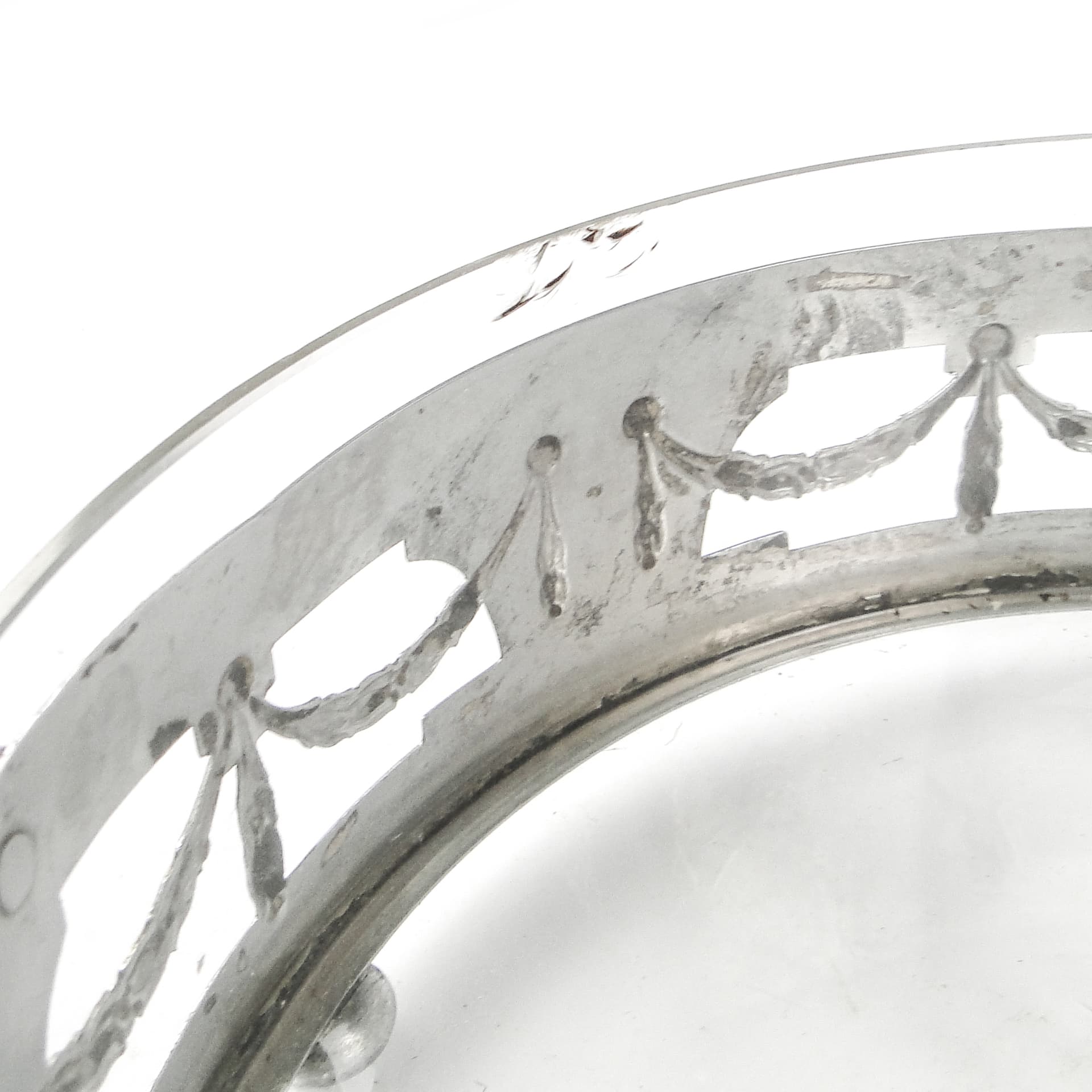 Art Nouveau fruit basket, chrome-plated brass, glass, Germany, early 20th c. - 111449