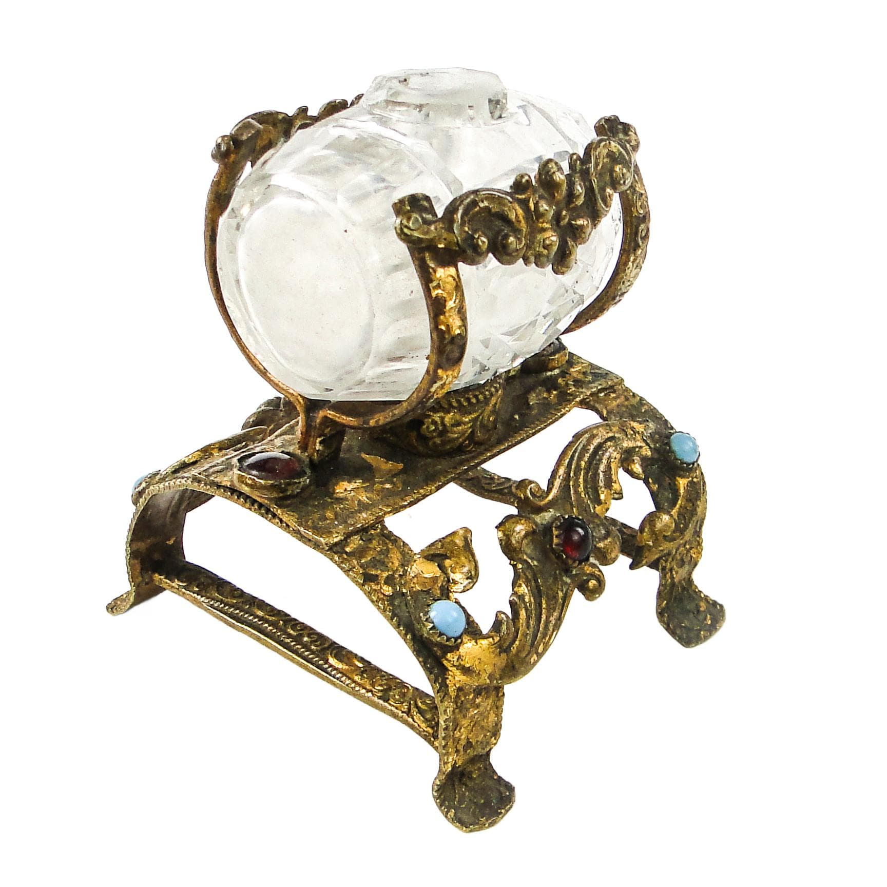 Flakon na perfumy Biedermeier, Bohemia, Czechy, XIX w.