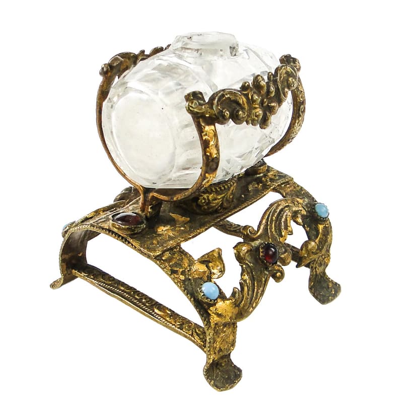 Flakon na perfumy Biedermeier, Bohemia, Czechy, XIX w.