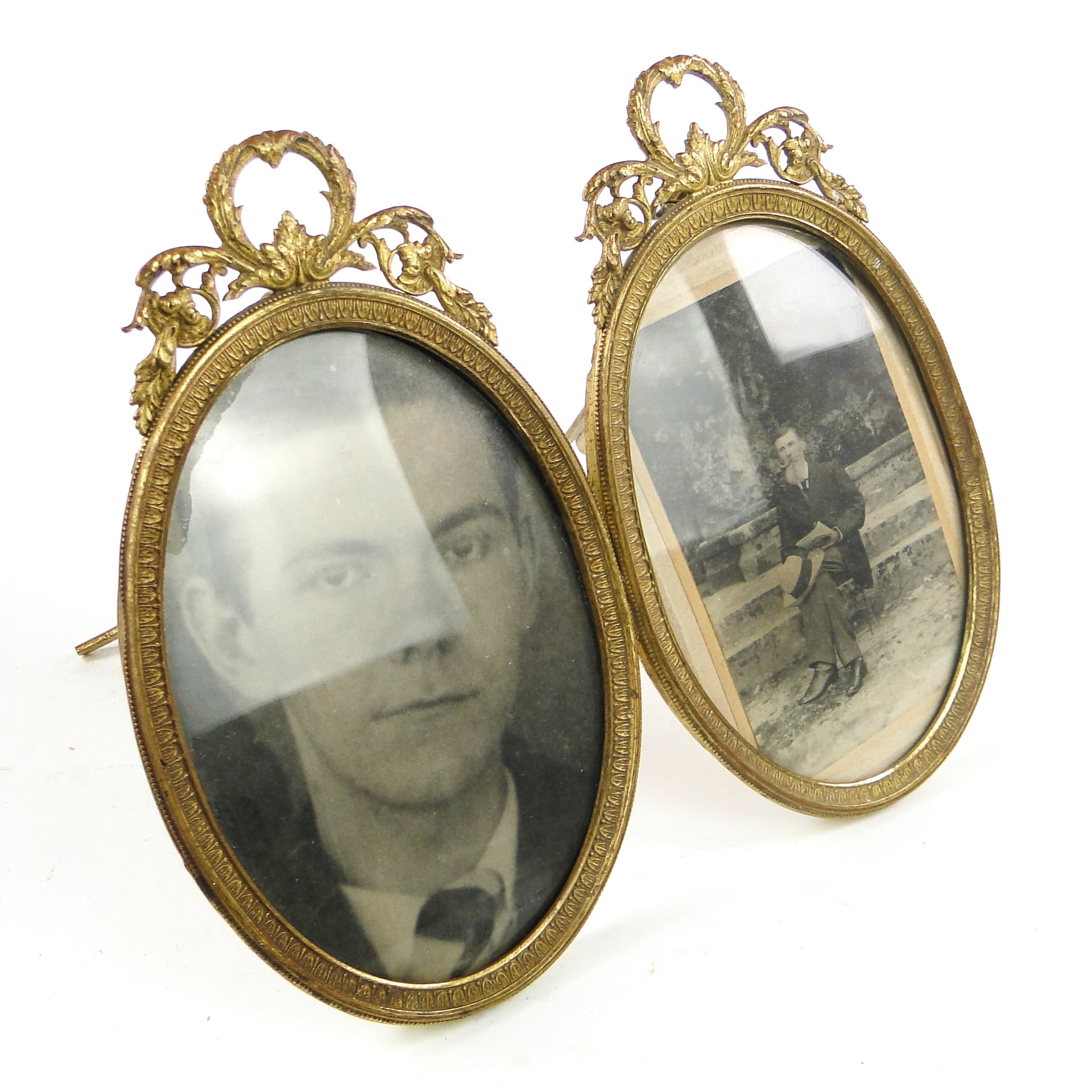 Empire diptych photo frame, gilt brass, France, early 20th c. - 111482