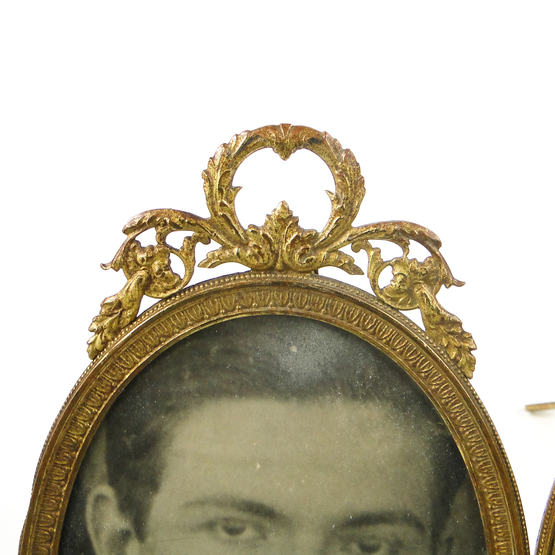 Empire diptych photo frame, gilt brass, France, early 20th c. - 111477