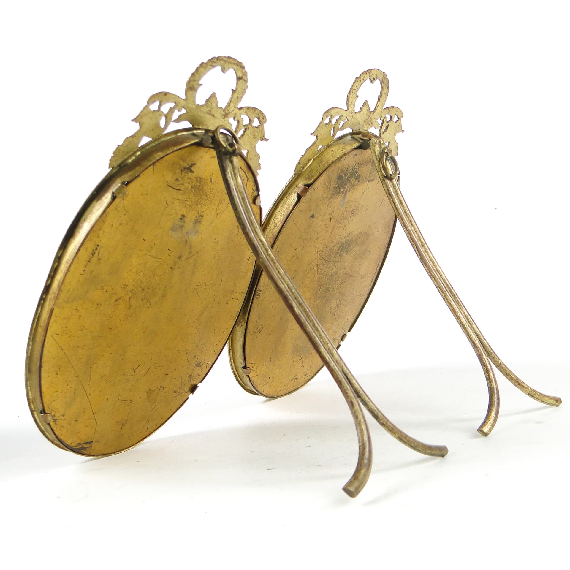 Empire diptych photo frame, gilt brass, France, early 20th c. - 111480