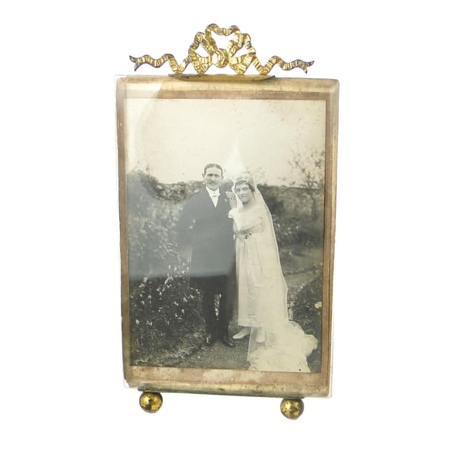 Empire Standing Picture Frame, glass, metal, Hungary, 19th c. - DIMENSION