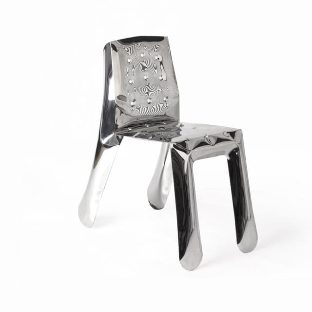 Chair CHIPPENSTEEL 1.0 steel, silver, Zieta Studio - DIMENSION