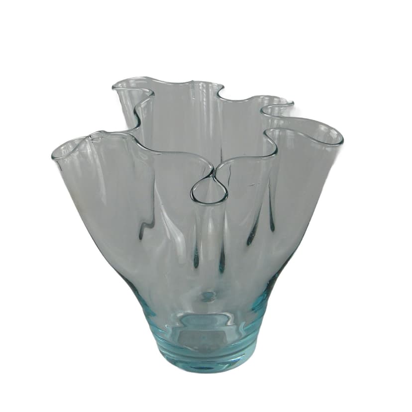 Wazon Chusta, szkło transparentne, Polska, lata 80.