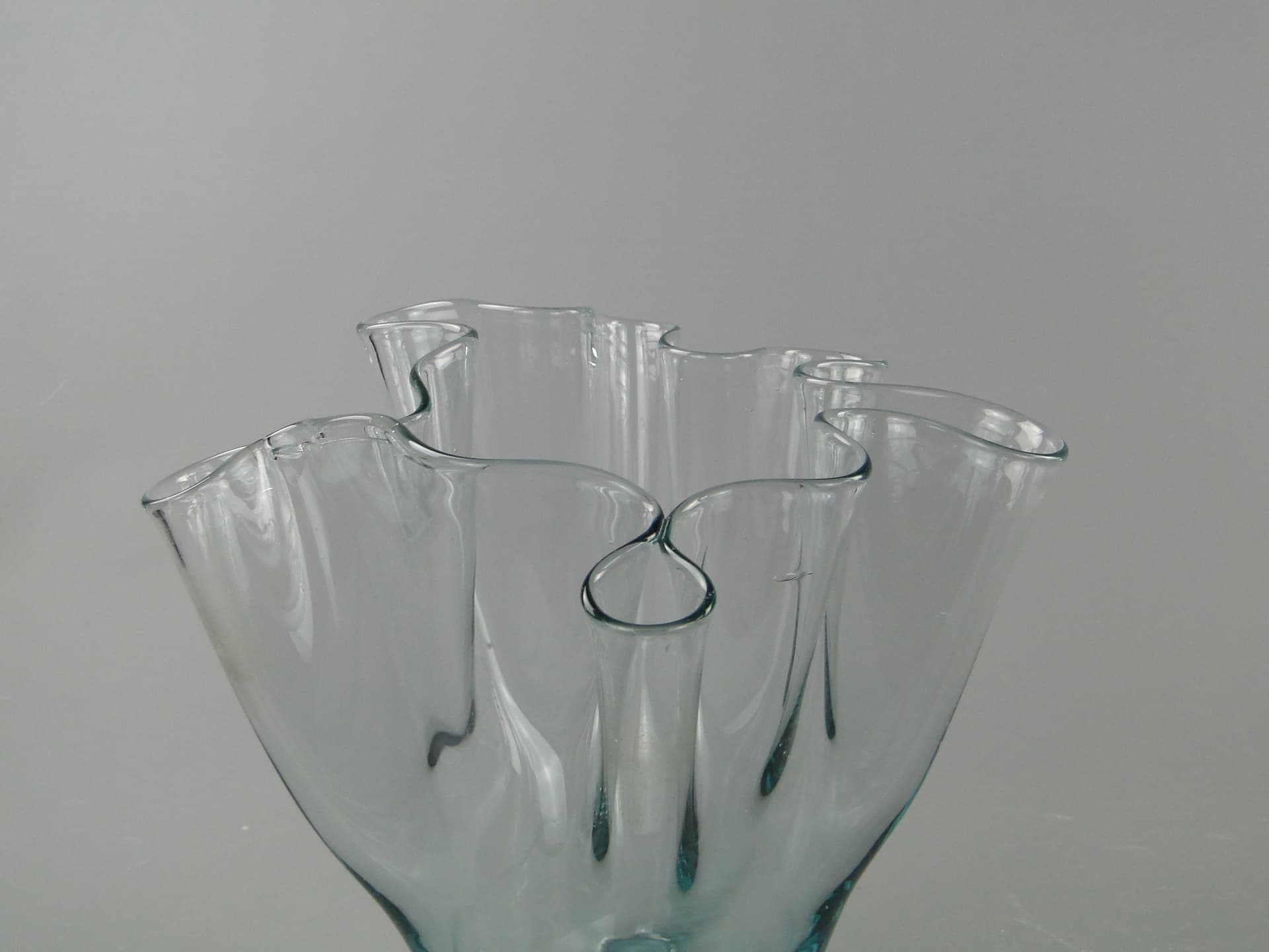 Wazon Chusta, szkło transparentne, Polska, lata 80. - 8035