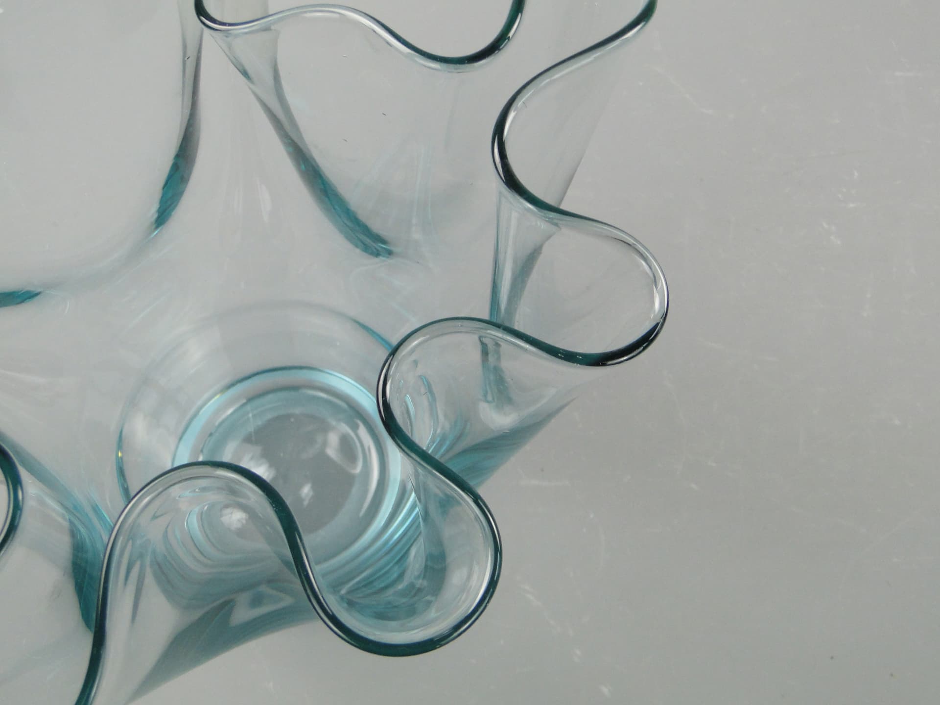 Wazon Chusta, szkło transparentne, Polska, lata 80. - 8036