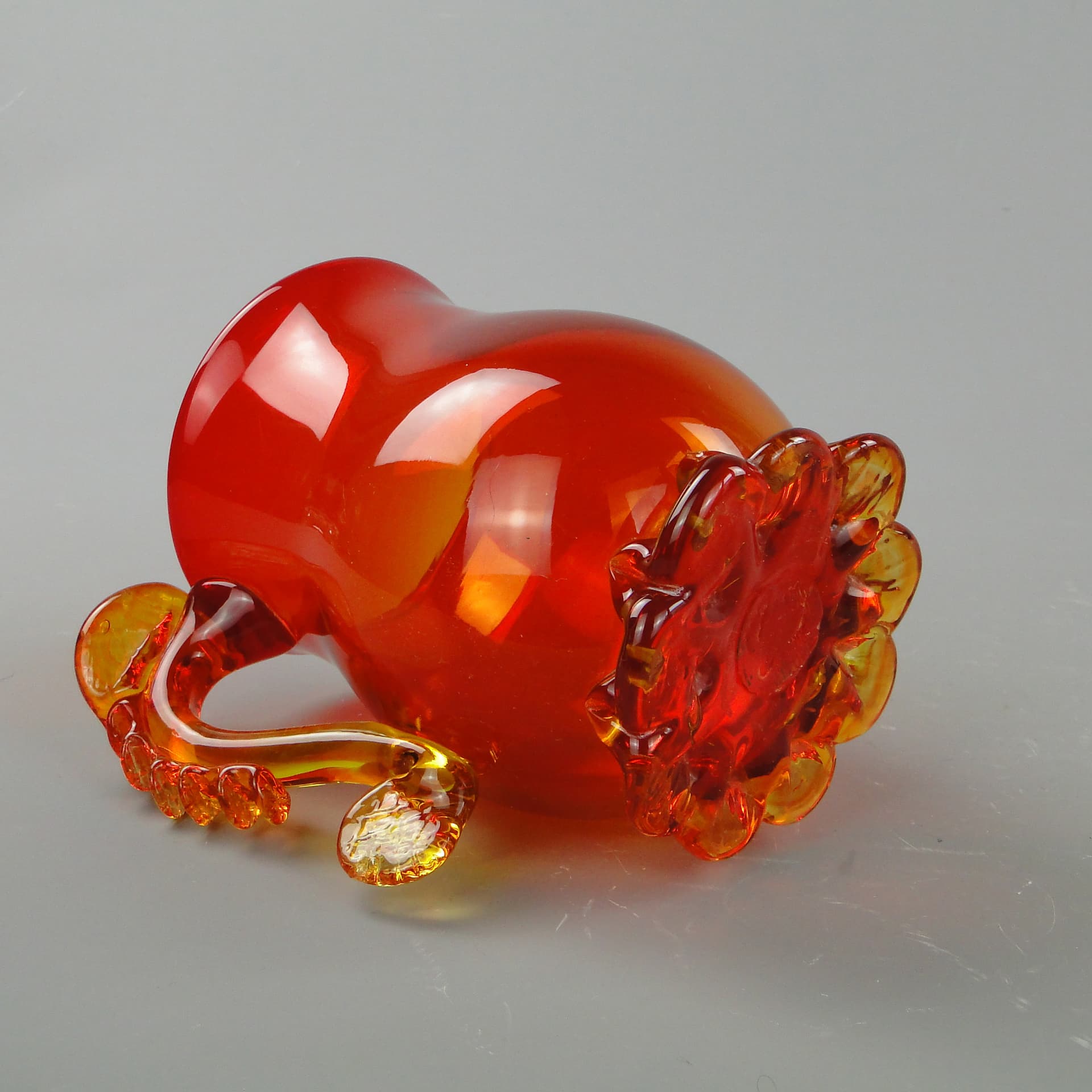 Wazon artystyczny, multikolor, szkło, proj. J. Słuczan-Orkusz, Polska, lata 70. - 8044