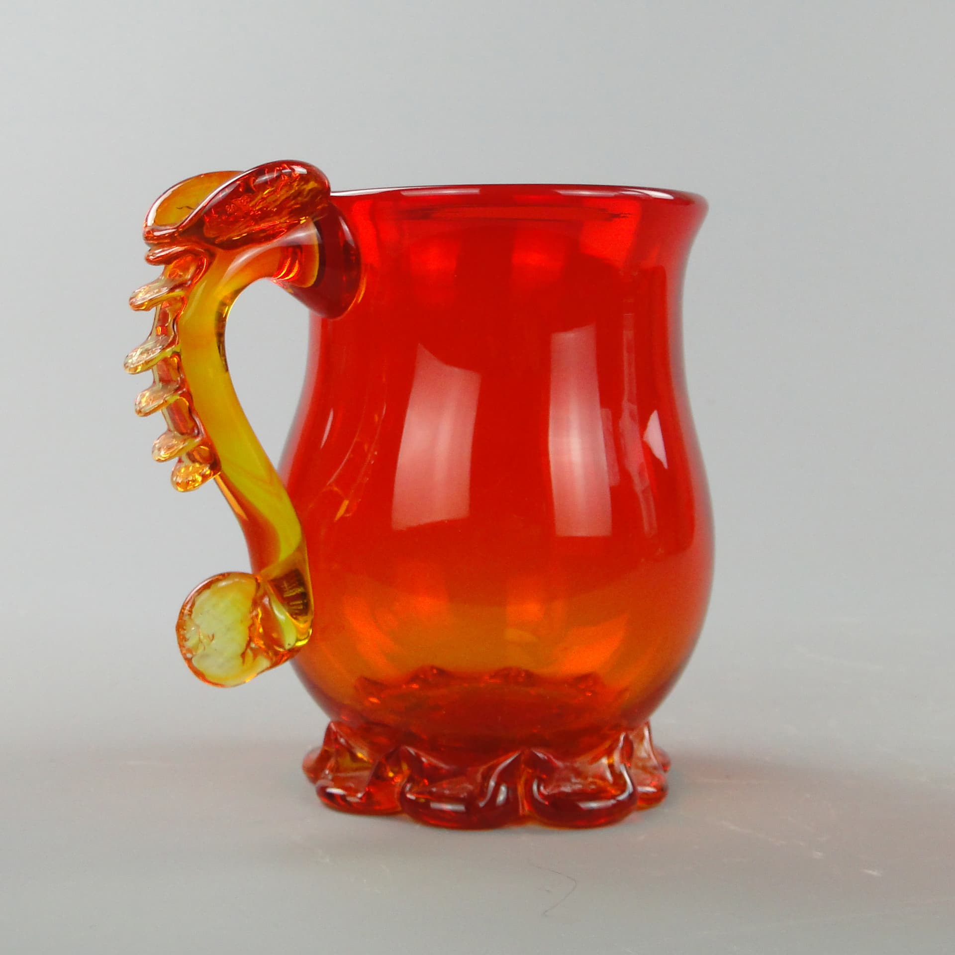 Wazon artystyczny, multikolor, szkło, proj. J. Słuczan-Orkusz, Polska, lata 70. - 8040