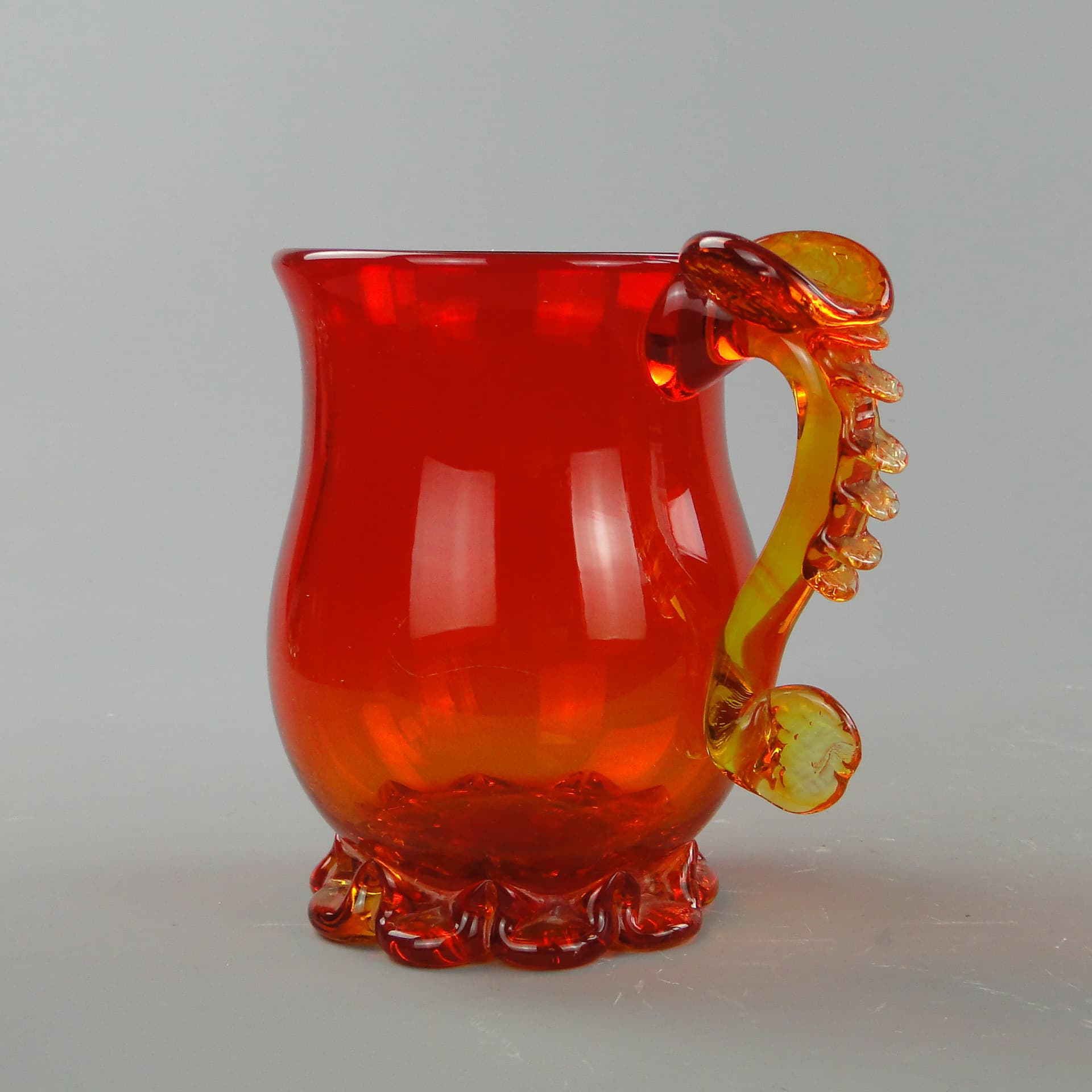 Wazon artystyczny, multikolor, szkło, proj. J. Słuczan-Orkusz, Polska, lata 70. - 8039