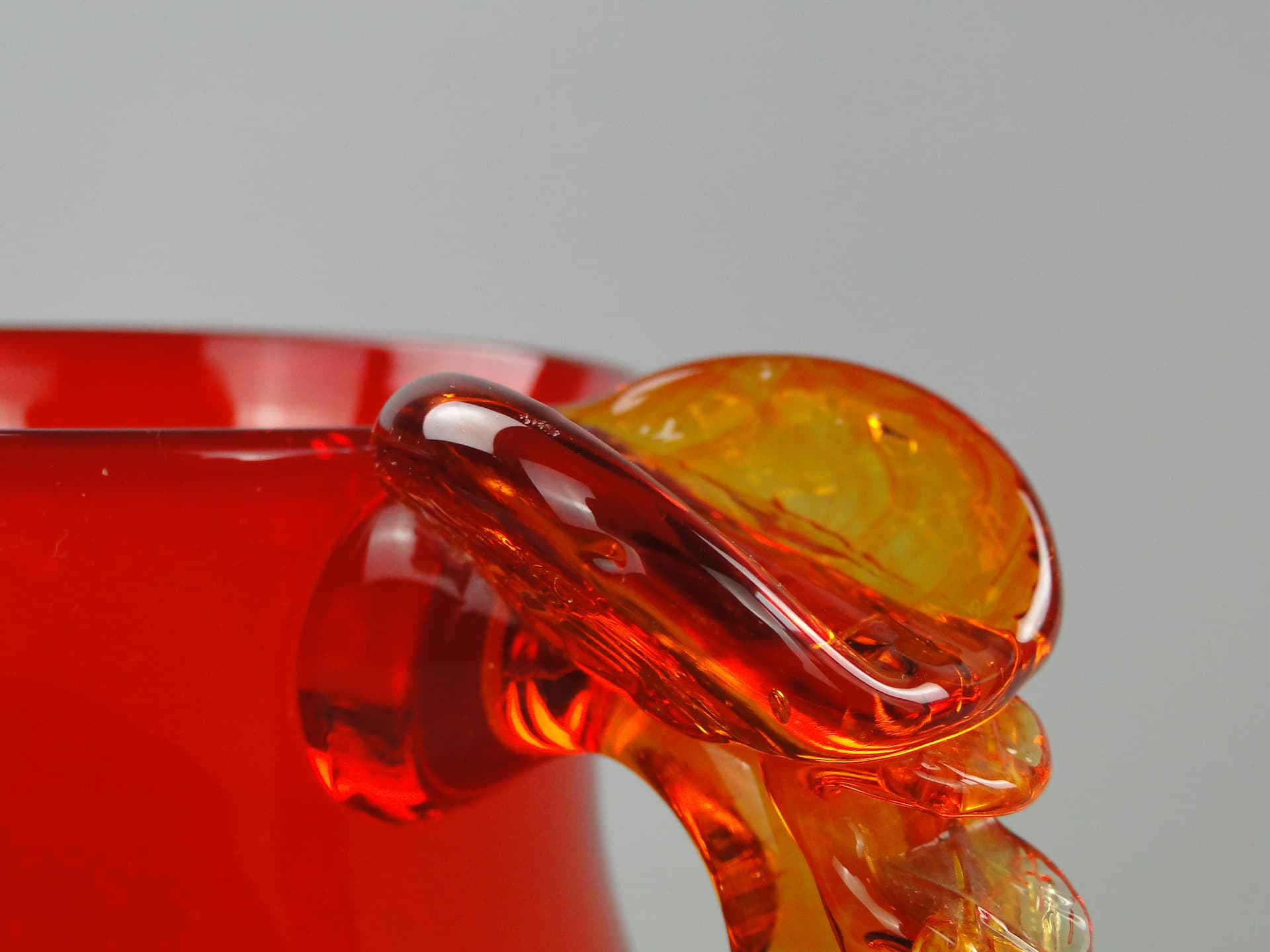 Wazon artystyczny, multikolor, szkło, proj. J. Słuczan-Orkusz, Polska, lata 70. - 8045