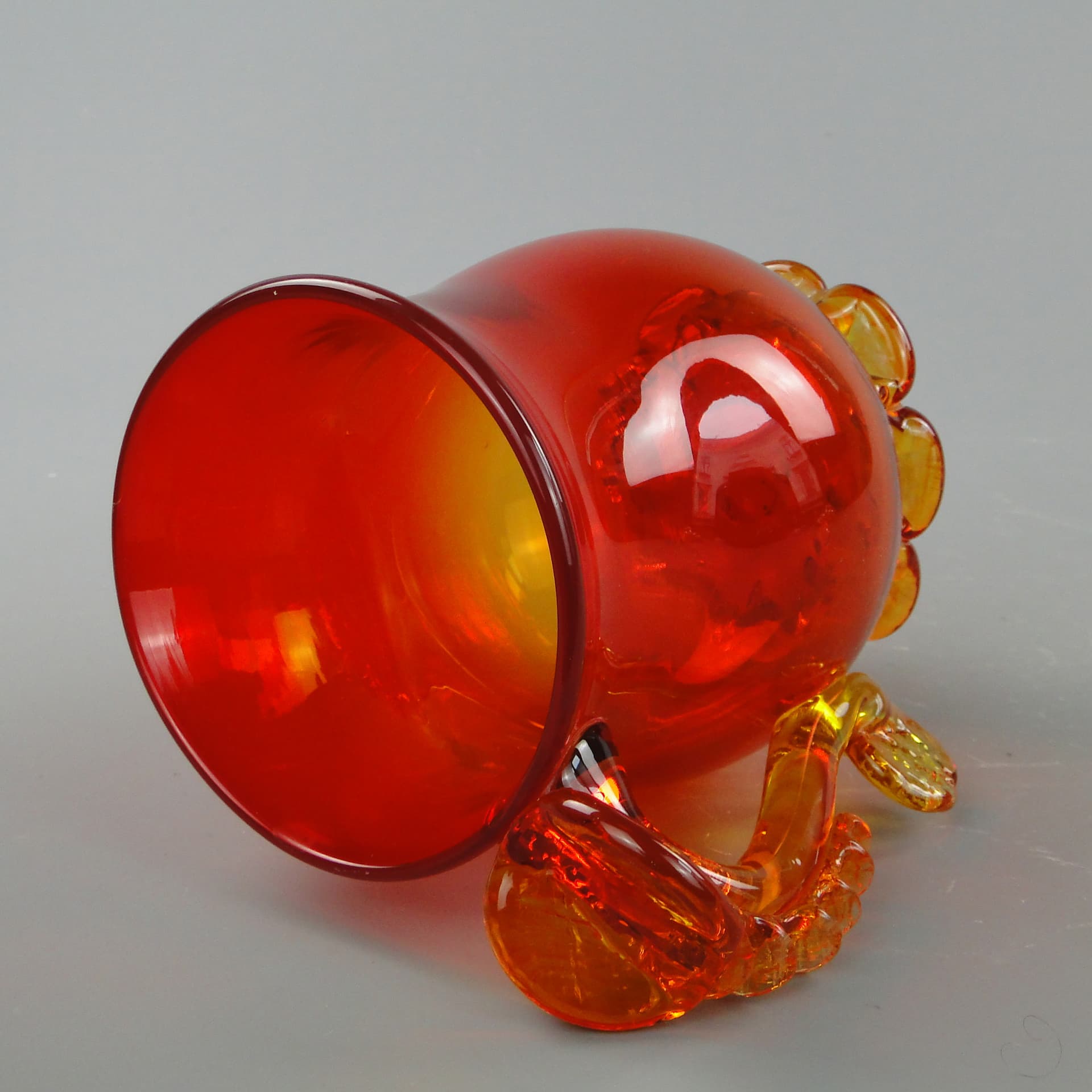 Wazon artystyczny, multikolor, szkło, proj. J. Słuczan-Orkusz, Polska, lata 70. - 8042