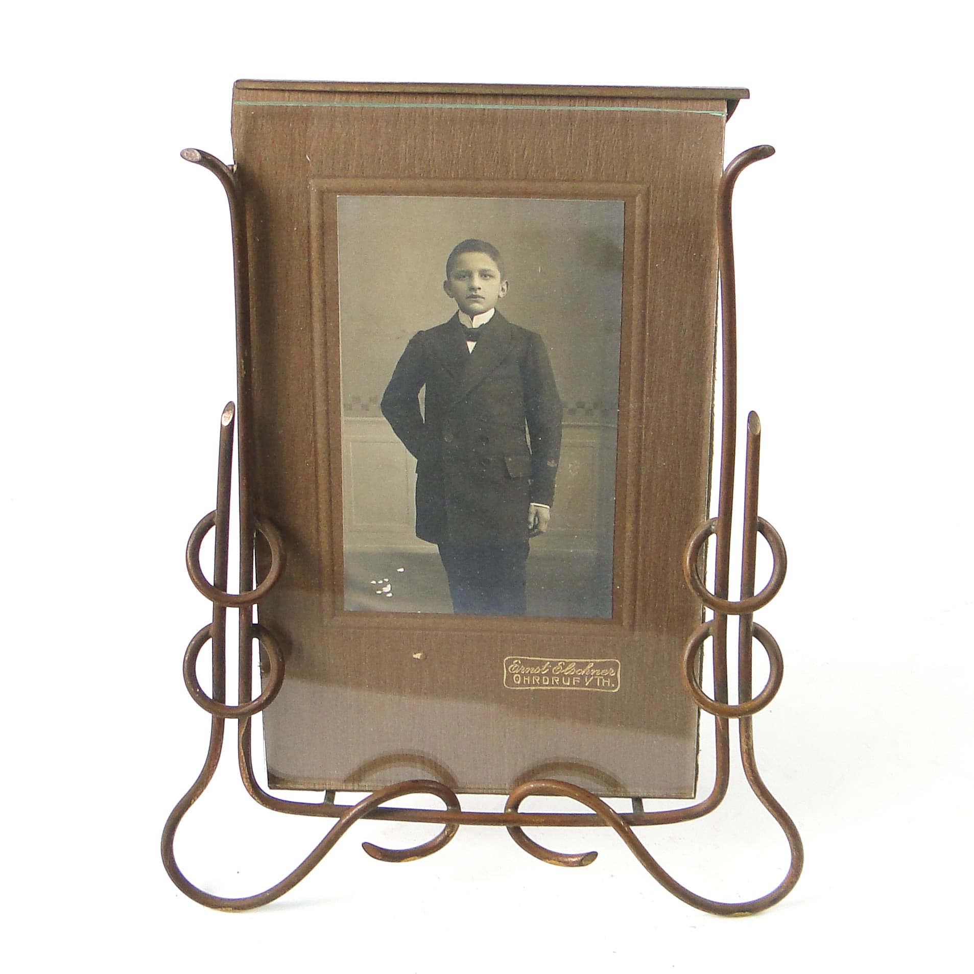 Art Nouveau photo frame, brass, France, early 20th c. - 111523