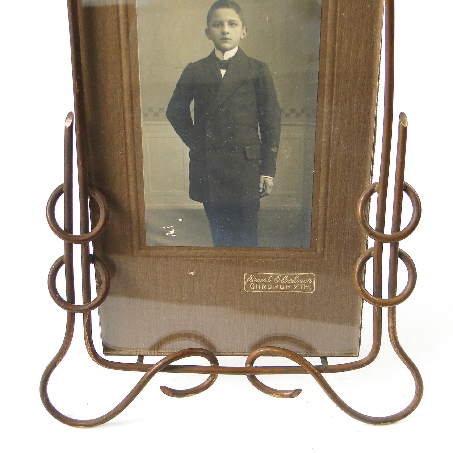 Art Nouveau photo frame, brass, France, early 20th c. - 111526