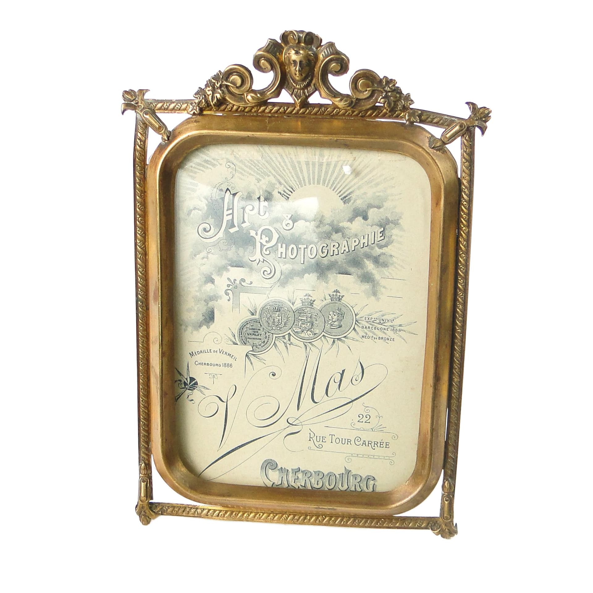 Empire Picture Frame, brass, France, early 20th c.