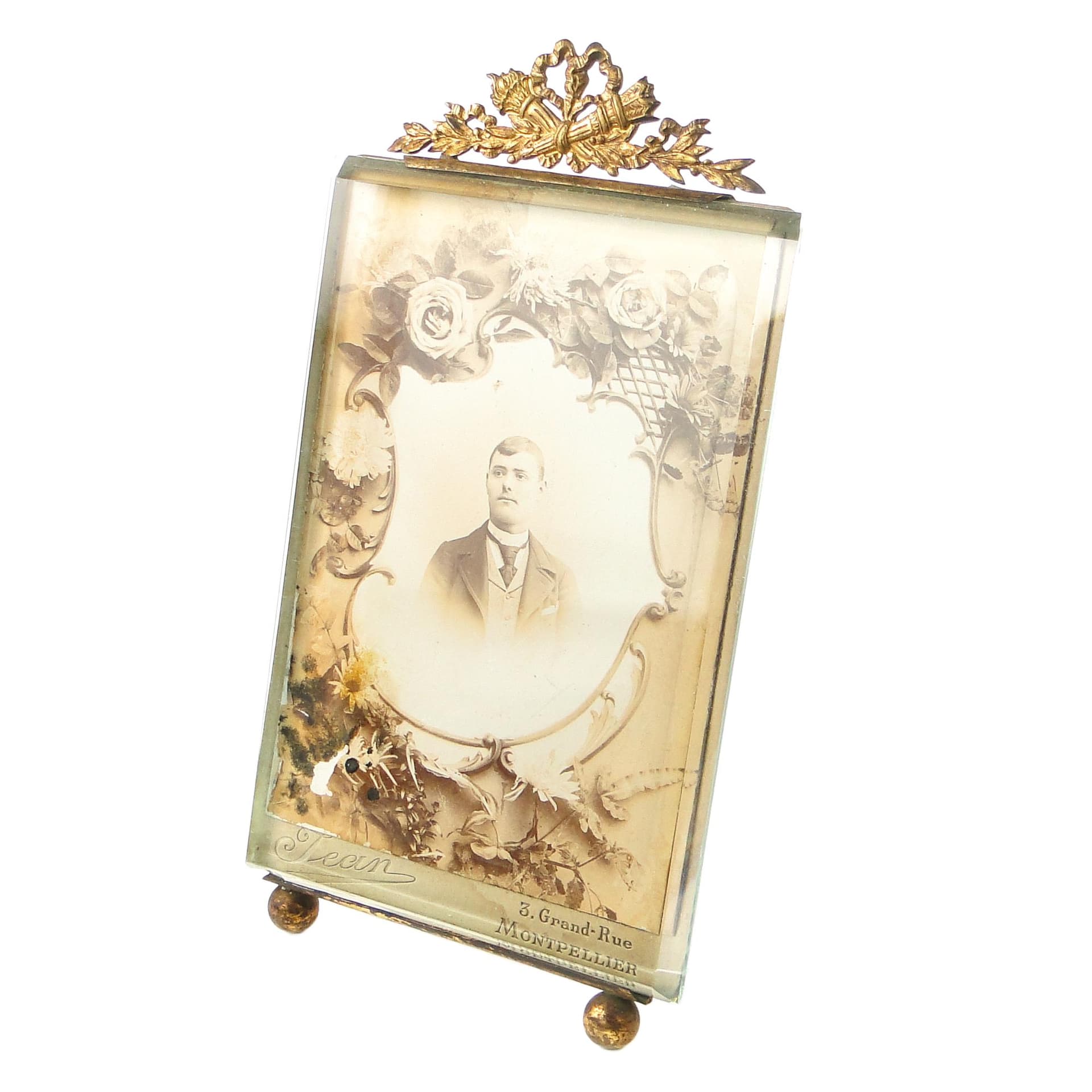 Empire picture frame, glass, Austria, 19th c.
