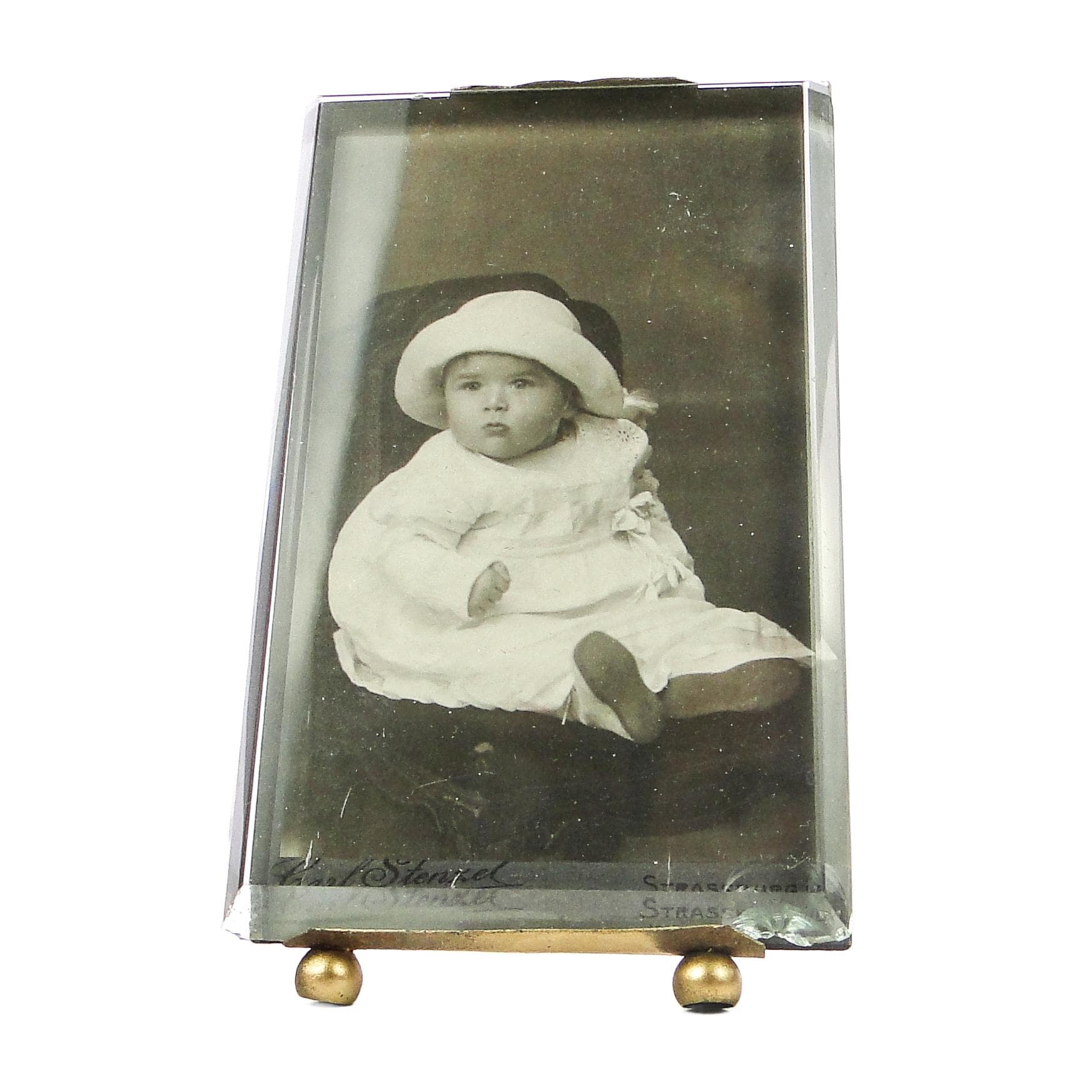 Minimalism photo frame, glass, Austria, 19th c.