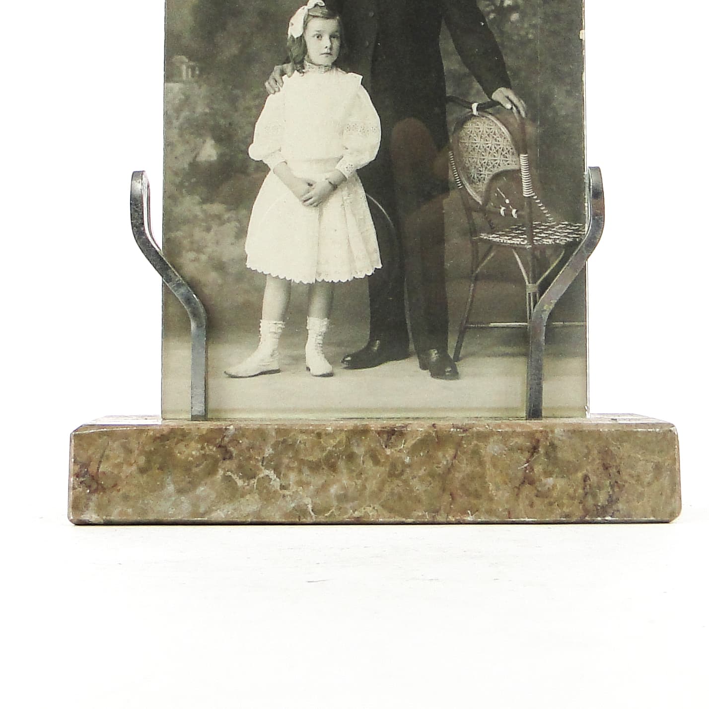 Art Deco photo frame, chromed brass marble, Germany, 1930s. - 111619