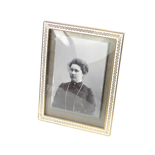 Art Deco photo frame, brass, Belgium, 1950s. - DIMENSION