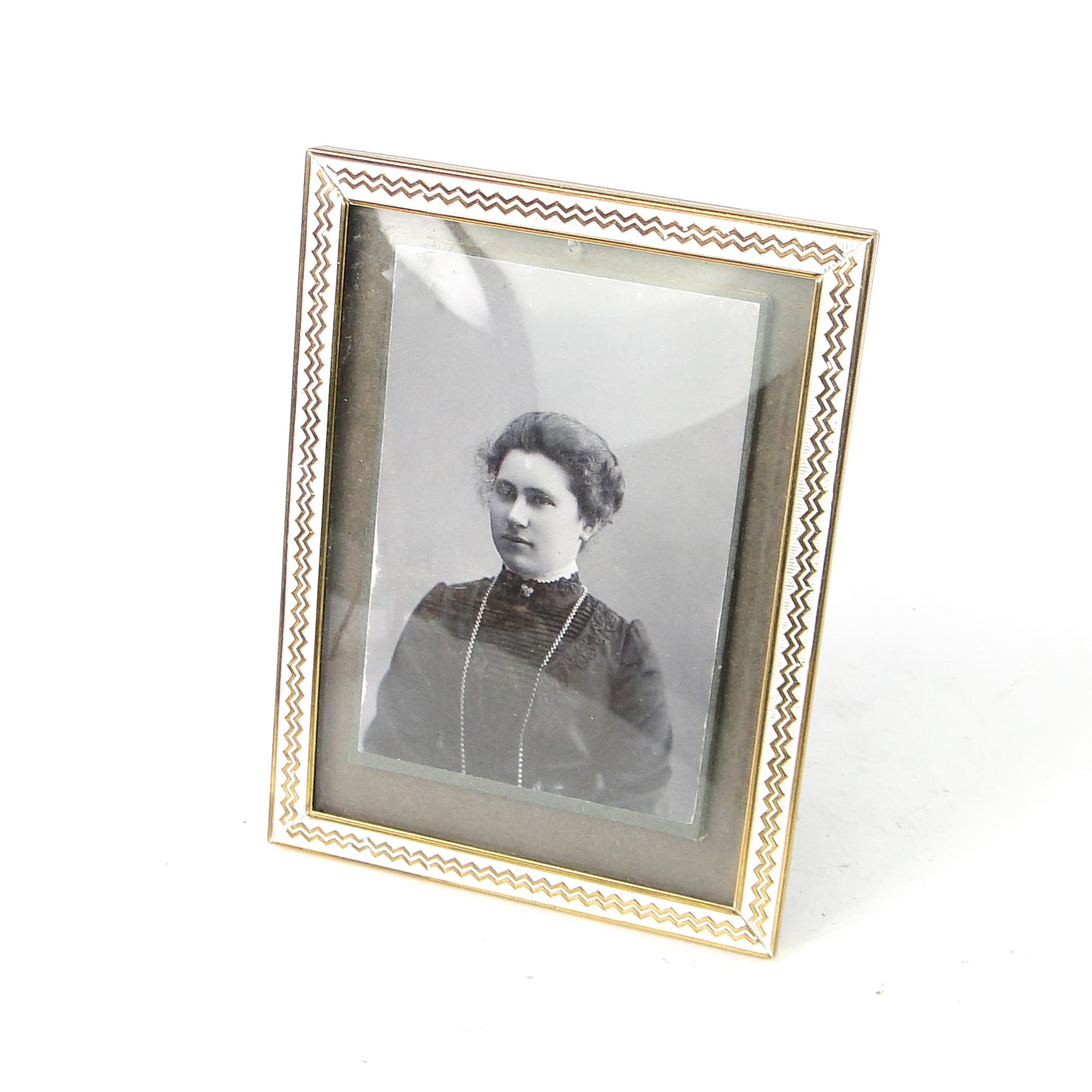 Art Deco photo frame, brass, Belgium, 1950s. - 111630